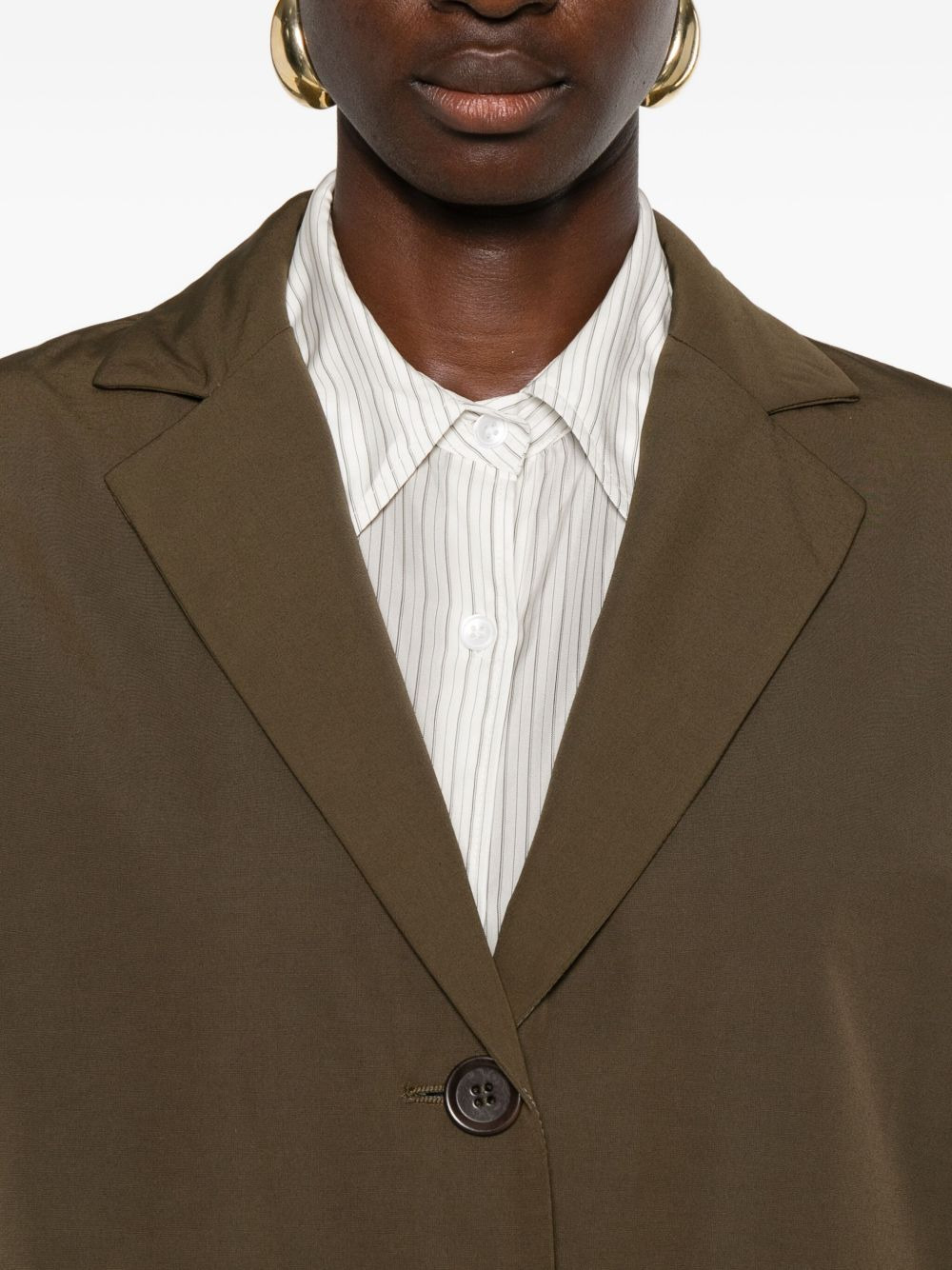 button-front notched-lapel coat - 5
