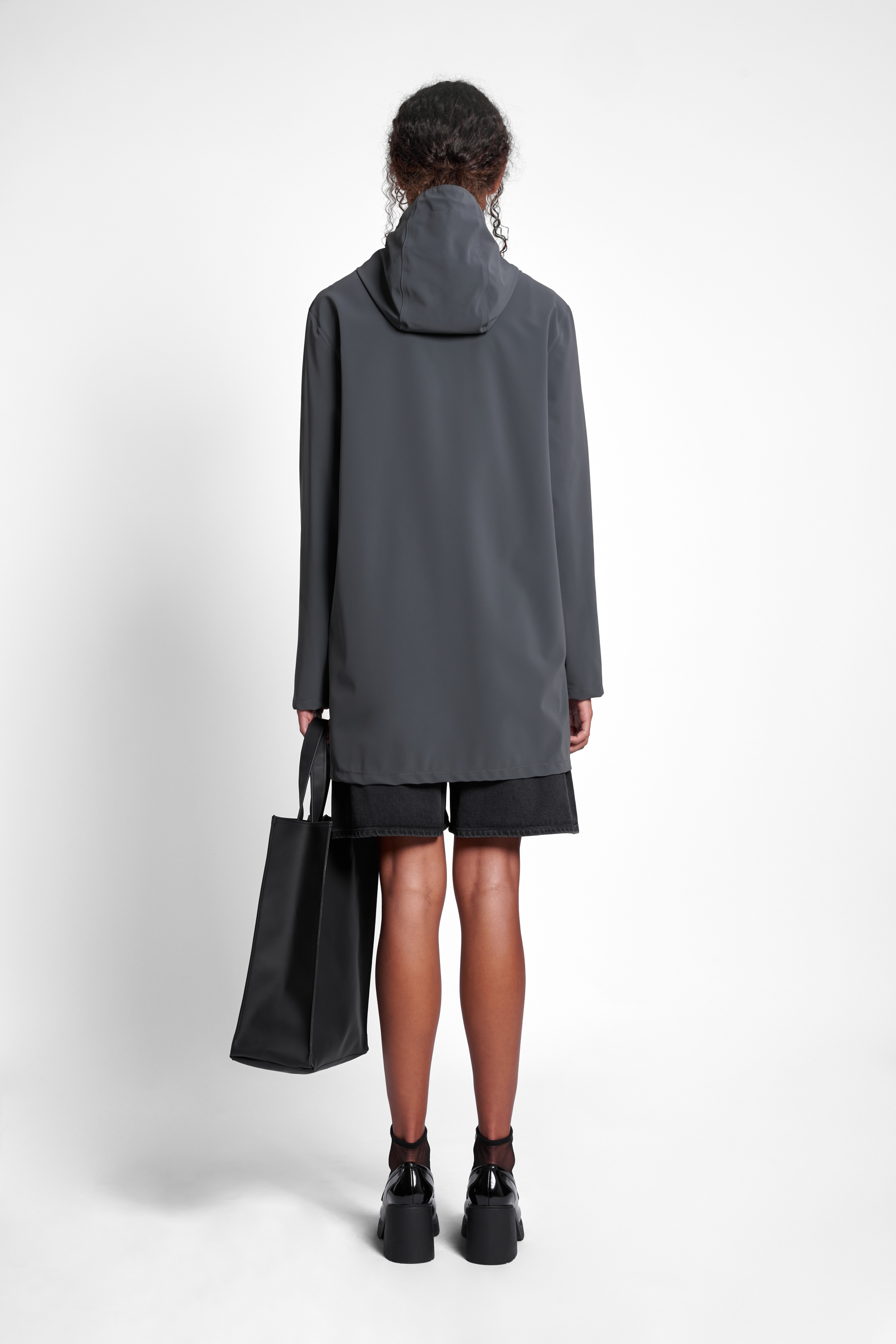 Stockholm Lightweight Matte Raincoat Charcoal - 4