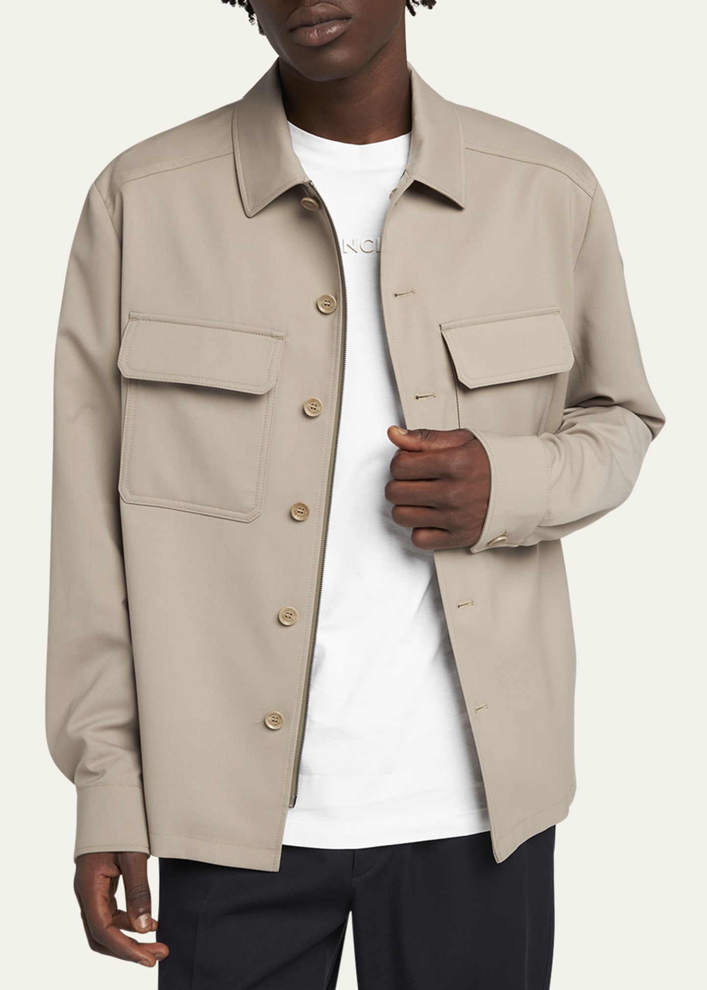 Men's Two-Pocket Casual Button-Down Shirt - 4