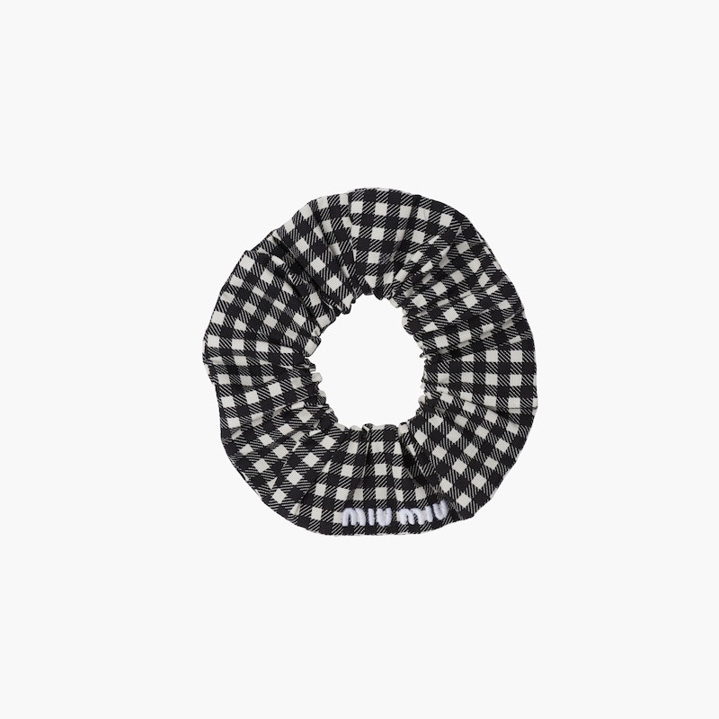 Miu Miu Printed faille scrunchie outlook