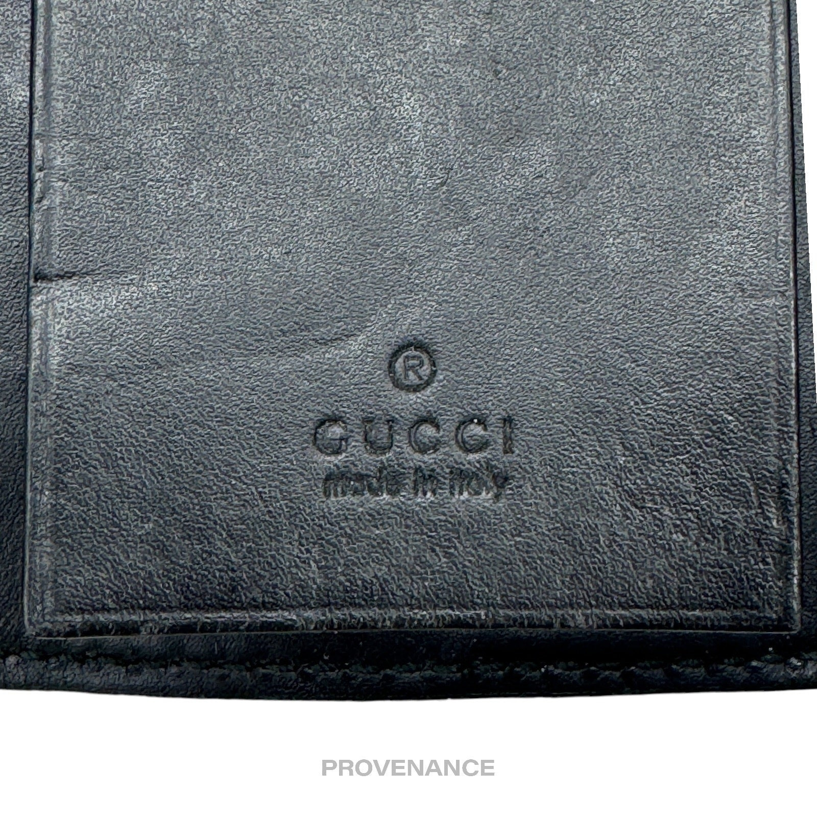 Gucci Bow 6 Key Holder - Black Guccissima Leather Gold - 6