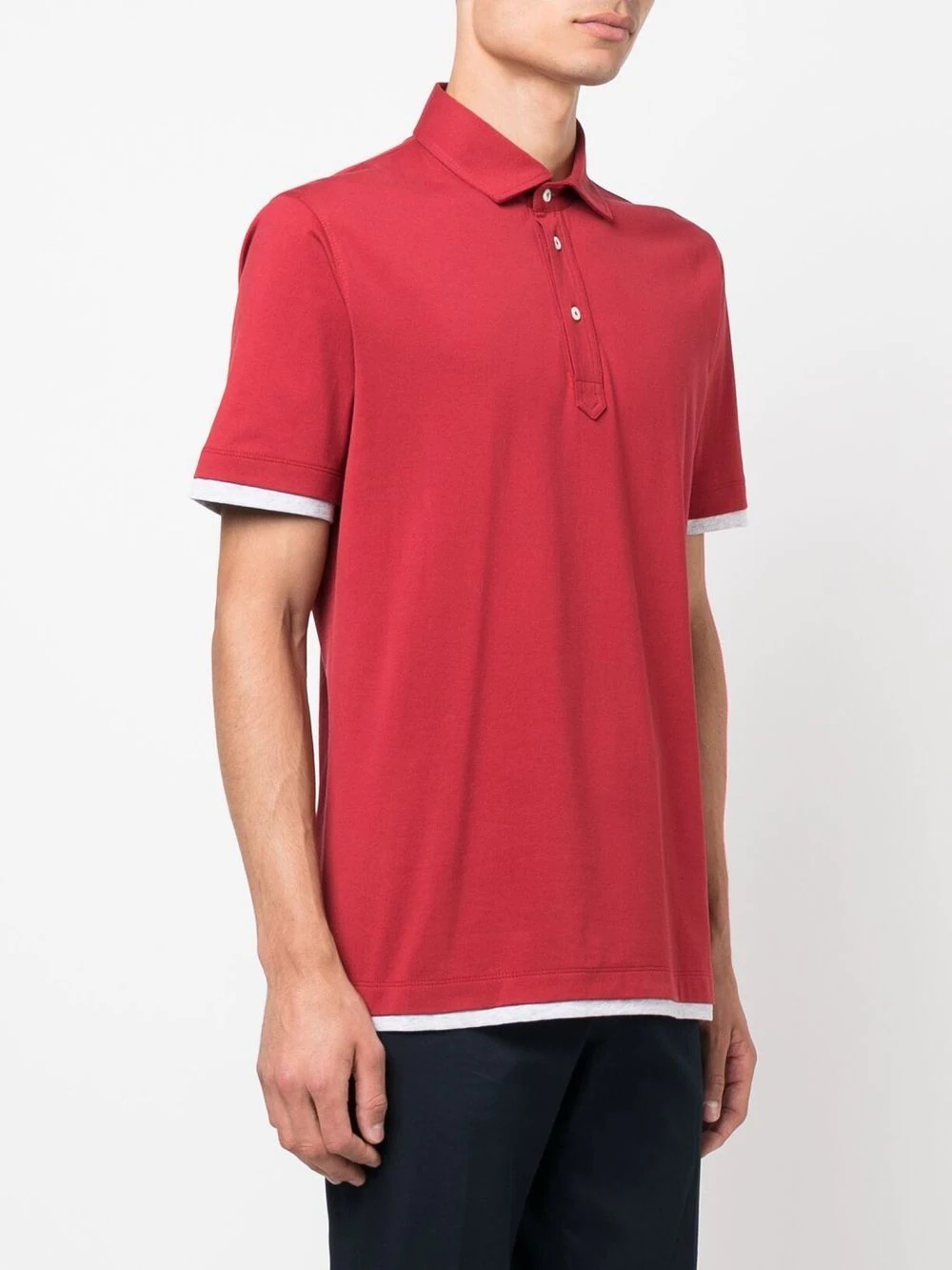 short-sleeve cotton polo shirt - 3