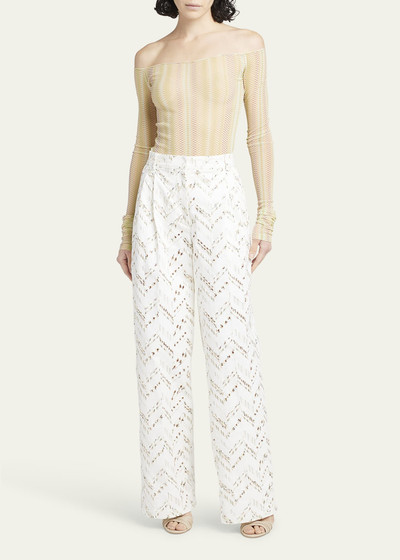 Missoni Space-Dyed Broderie Anglaise Poplin Trousers outlook