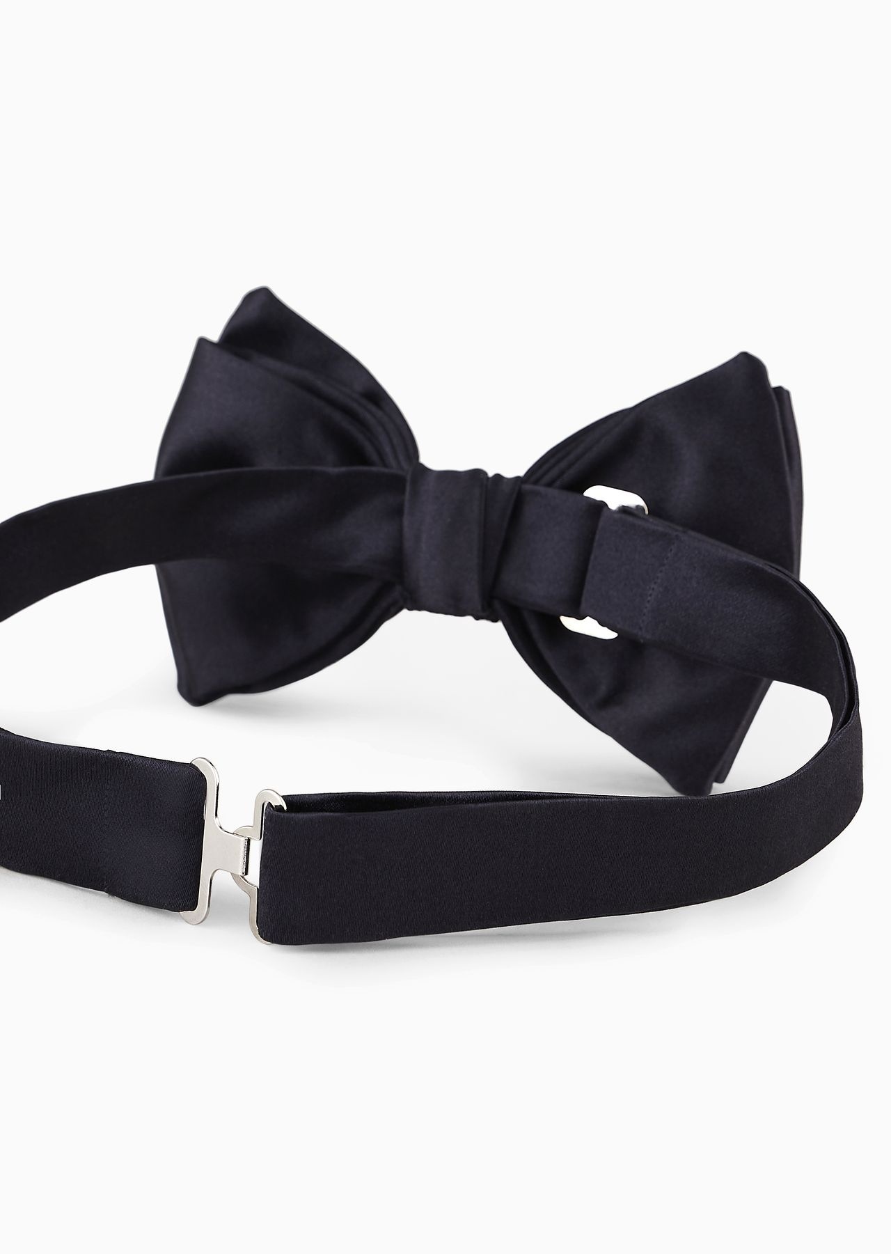 Pure silk bow tie with jacquard micro-motif - 2