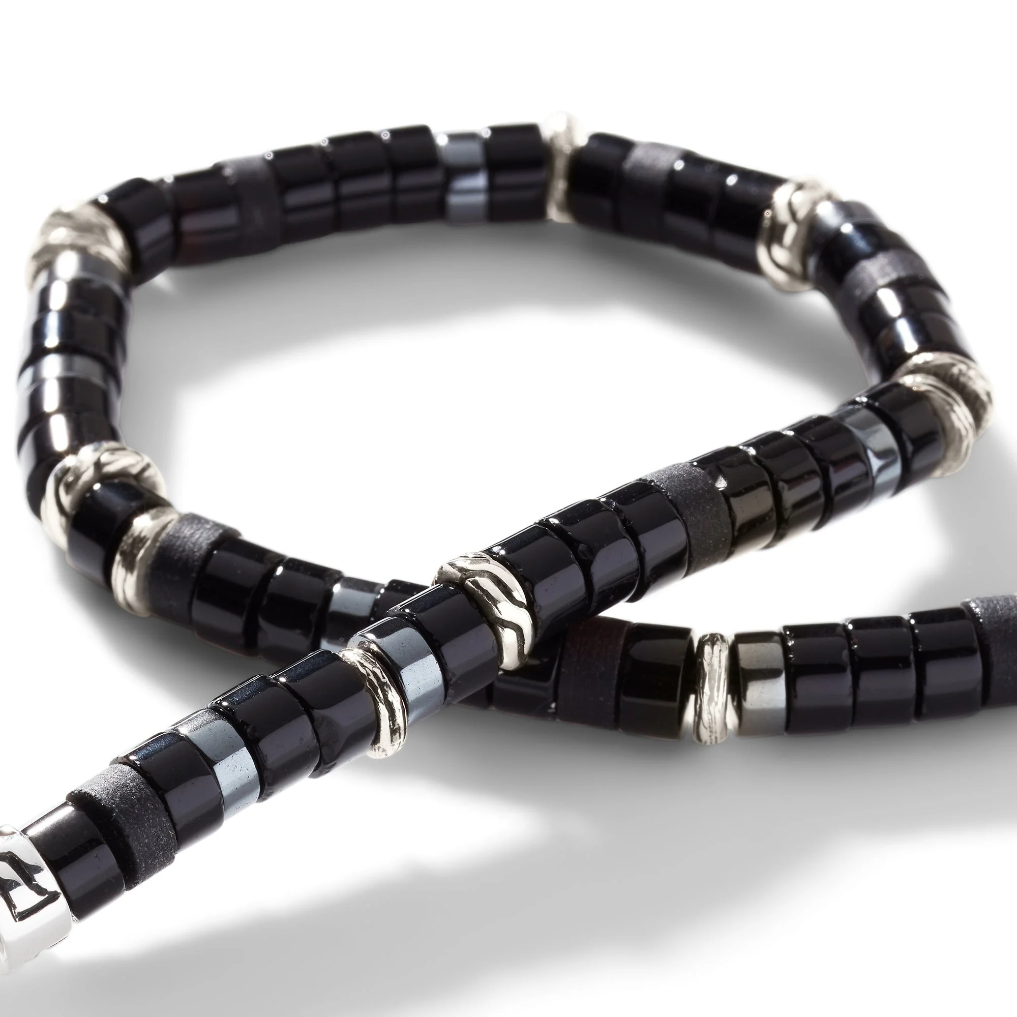 Heishi Bracelet, Sterling Silver, Hardstones - 1