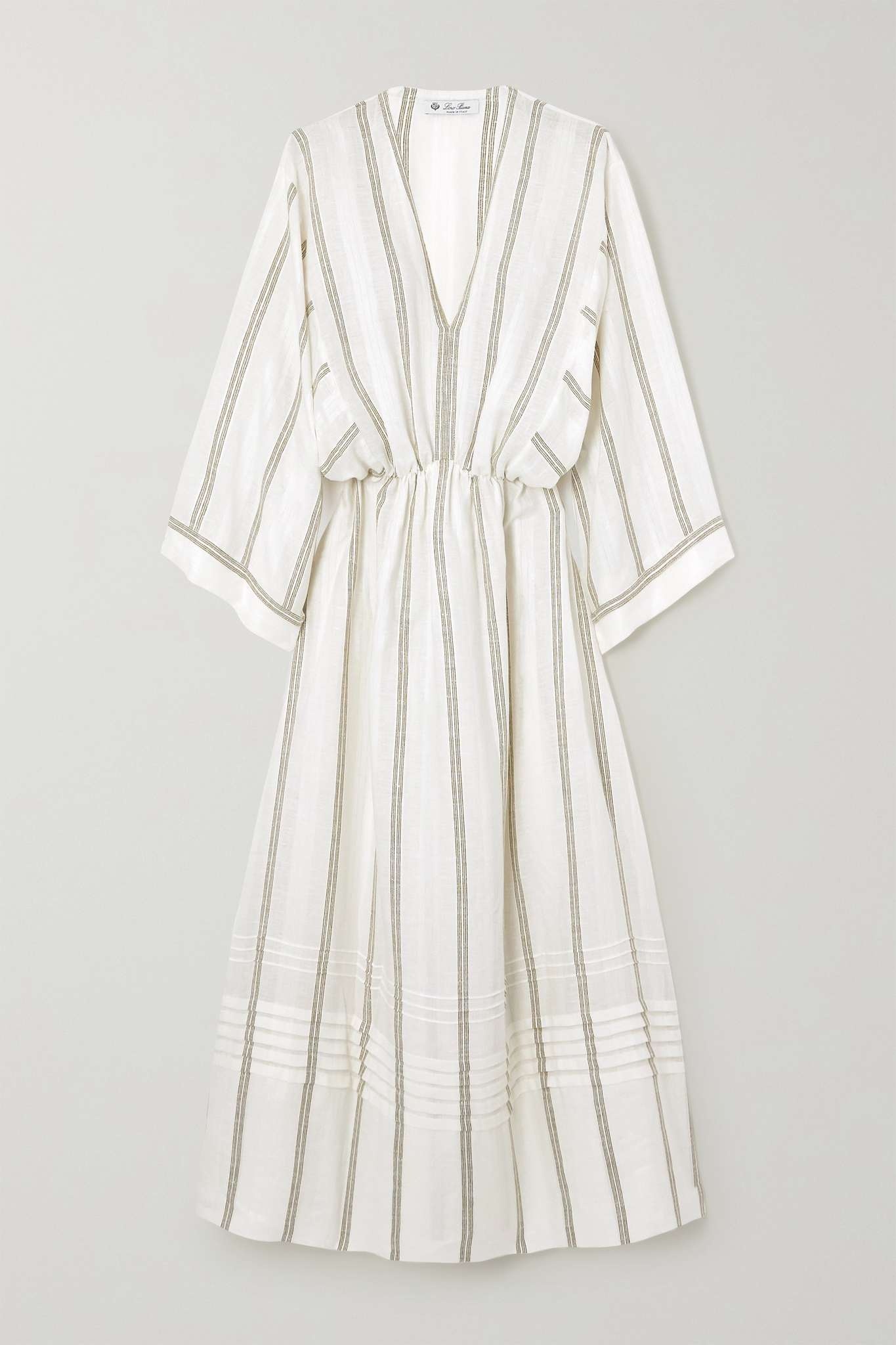 Henrietta striped linen midi dress - 1