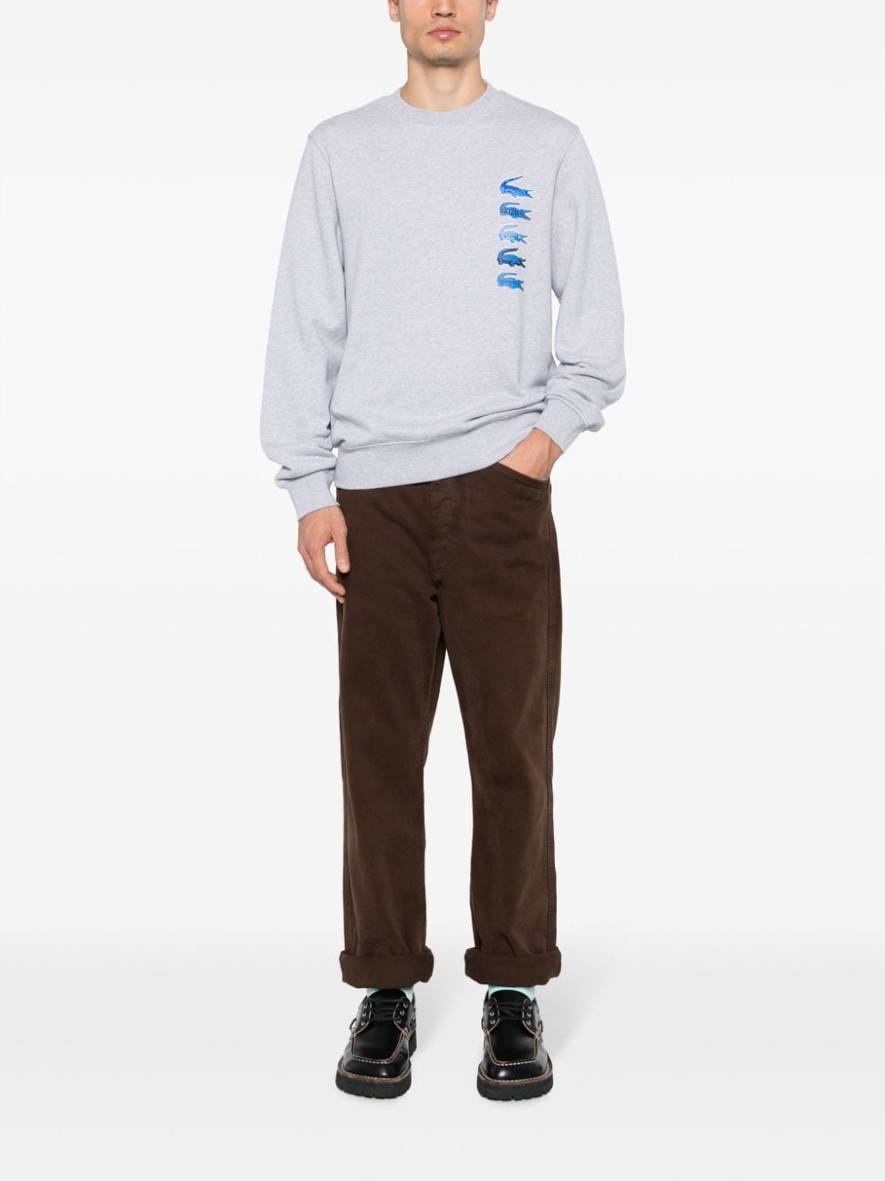 logo-print cotton sweatshirt - 2