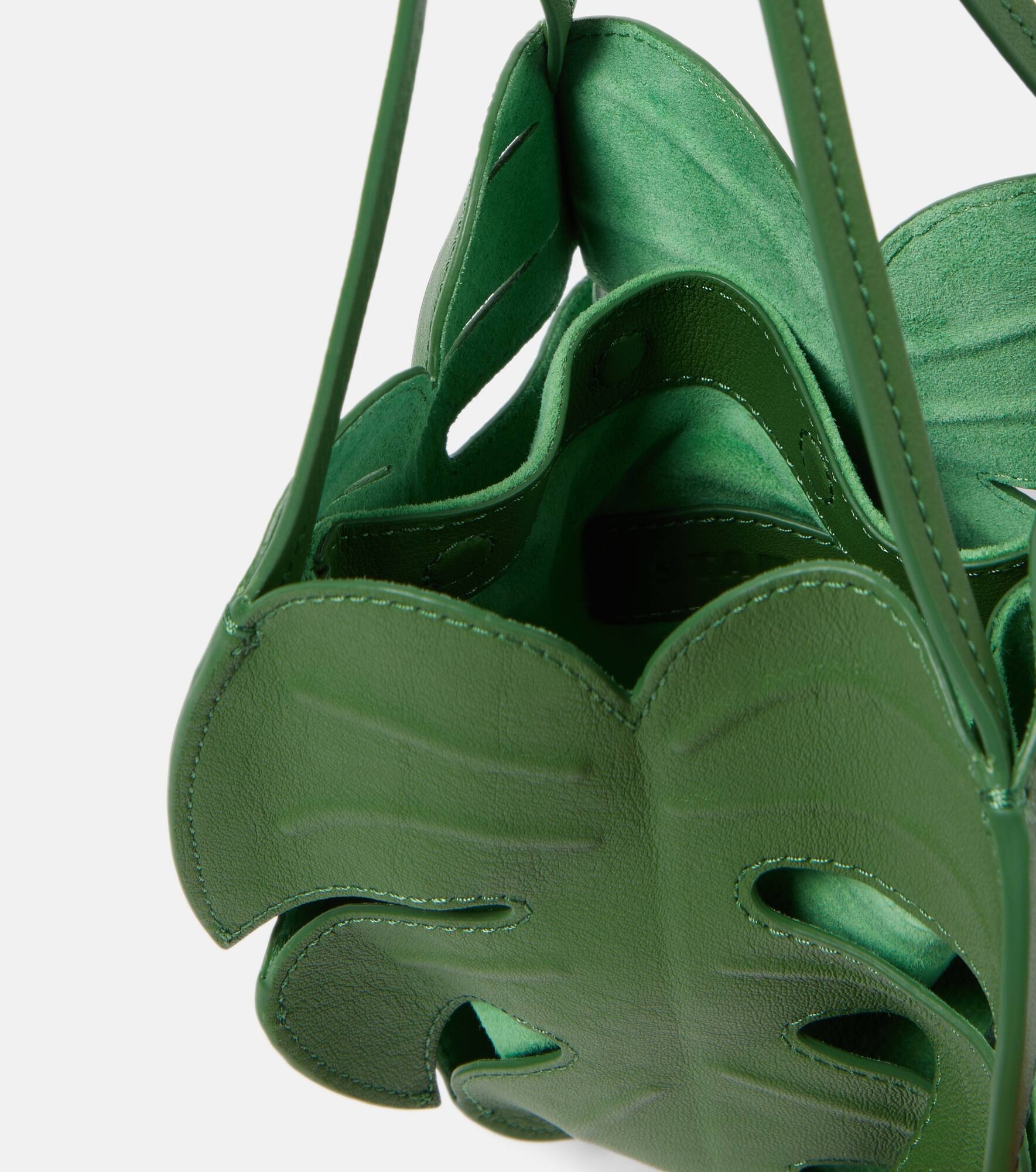 Palm Mini leather tote bag - 3