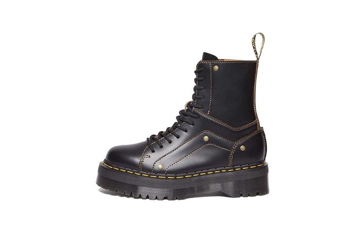 (WMNS) Dr. Martens Jadon Decon Smooth Platform Leather Boot 'Black' 31211001 - 2
