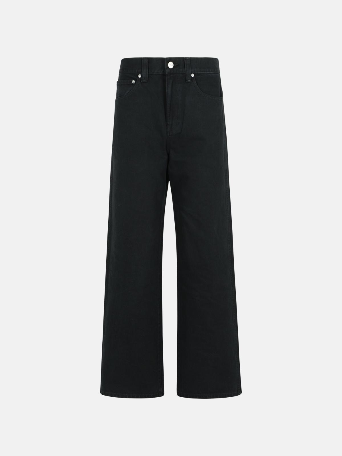 'BONNIE' BLACK COTTON JEANS - 1