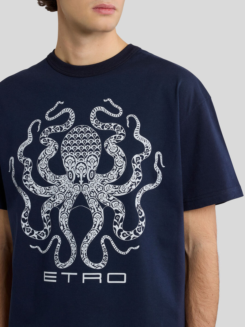 Etro T-SHIRT WITH OCTOPUS AND LOGO outlook