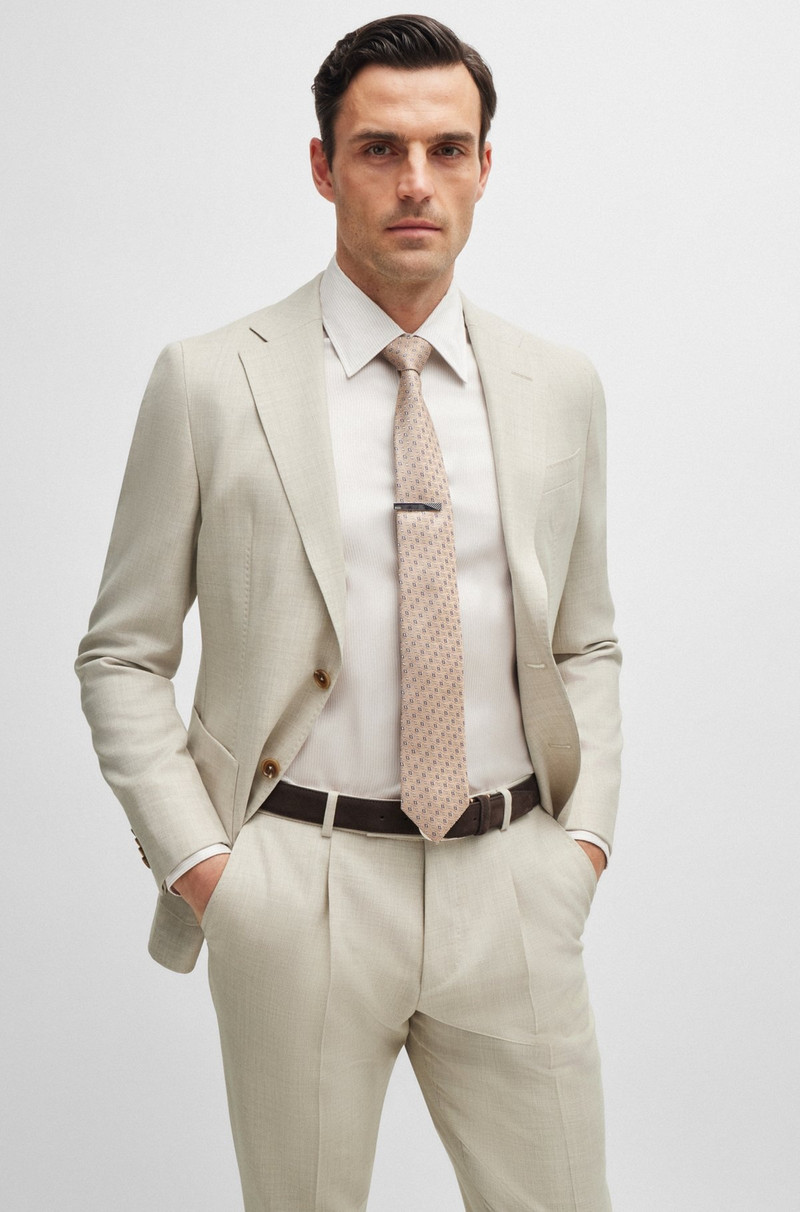 SLIM-FIT SUIT IN MICRO-PATTERNED WOOL 2
