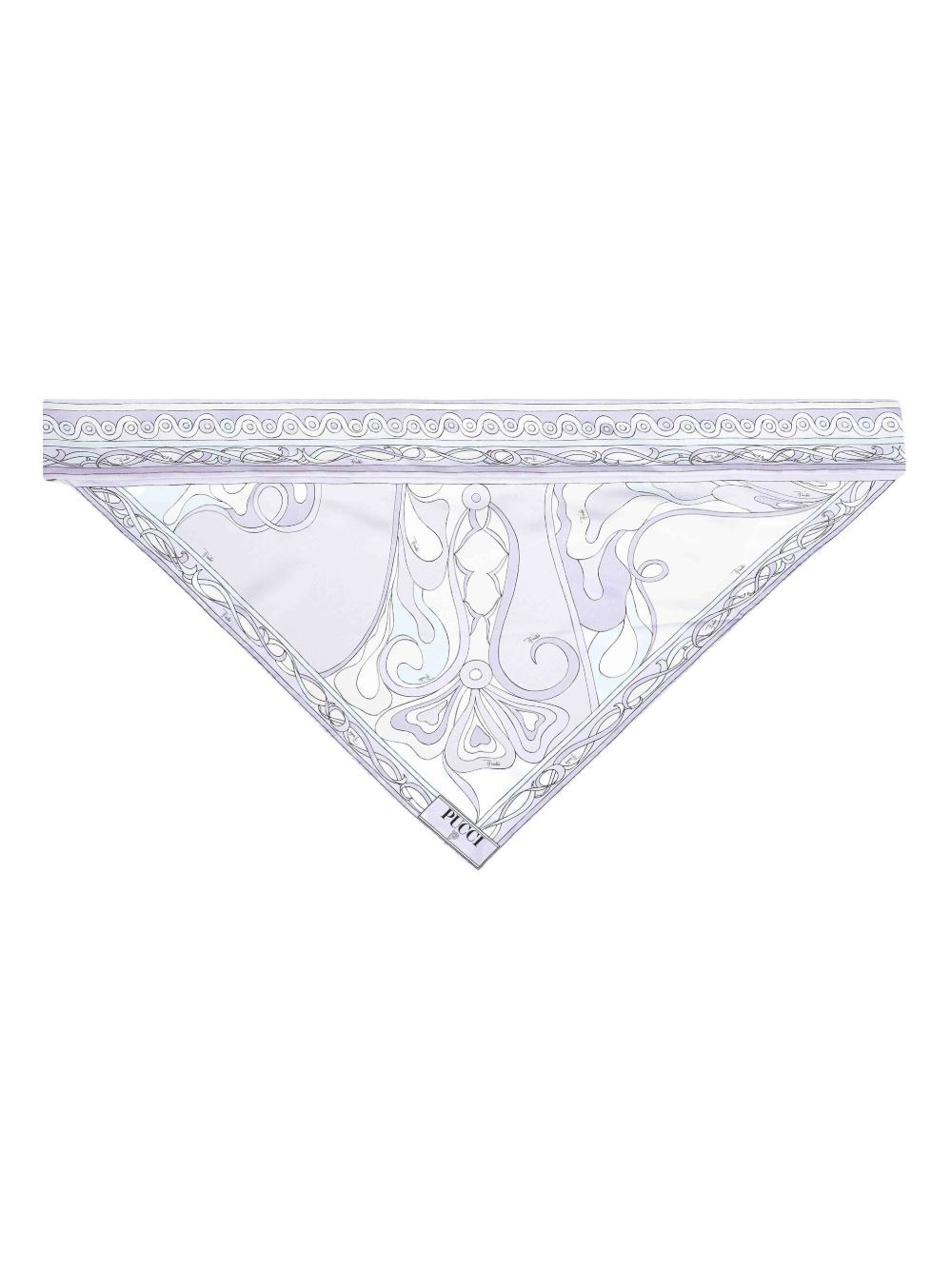 patterned triangular scarf - 1