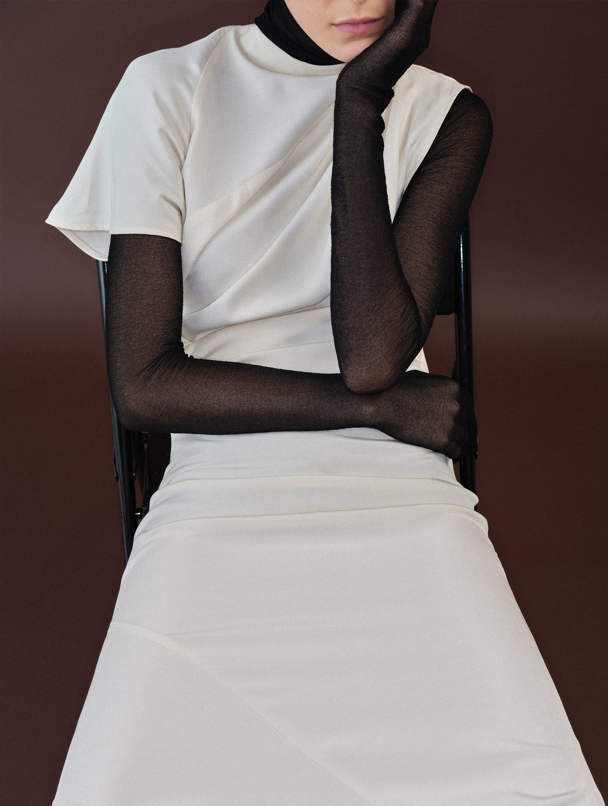 Hallie Dress in Hammered Viscose - 7