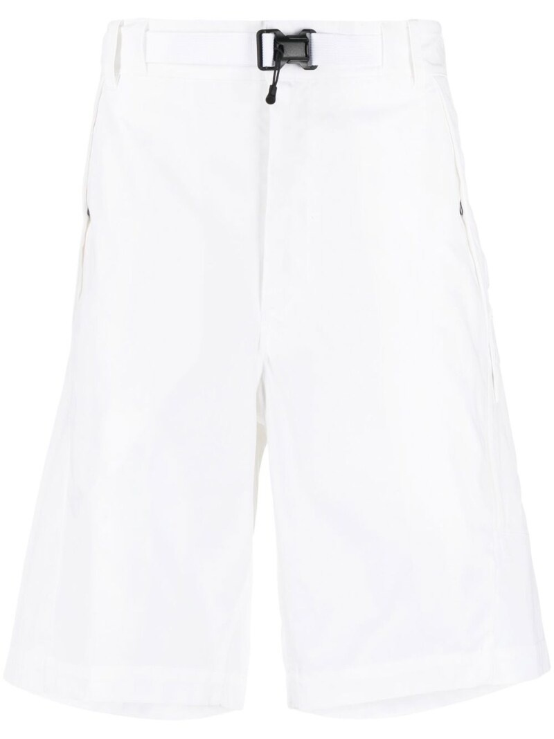logo-print belted-waist shorts - 1