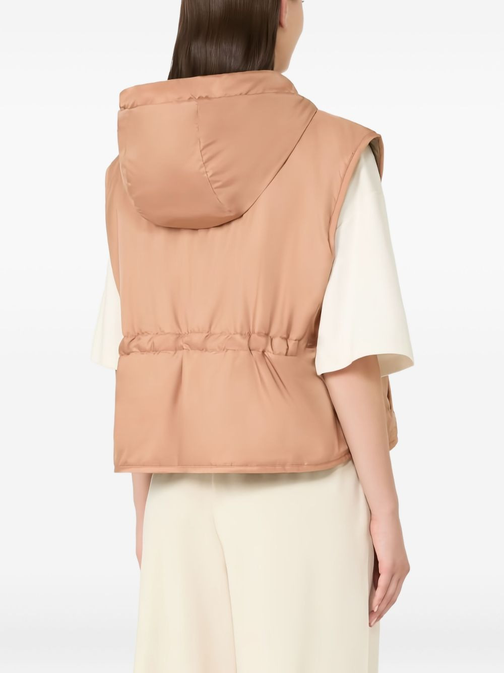 reversible hooded quilted gilet - 5