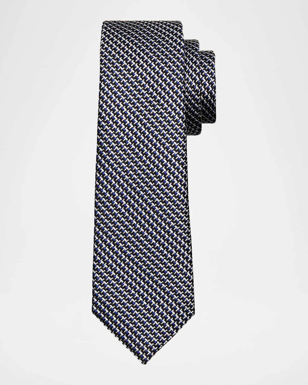 Men's Tricolor Woven Silk Tie - 1