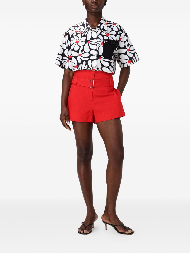MSGM belted tailored shorts outlook
