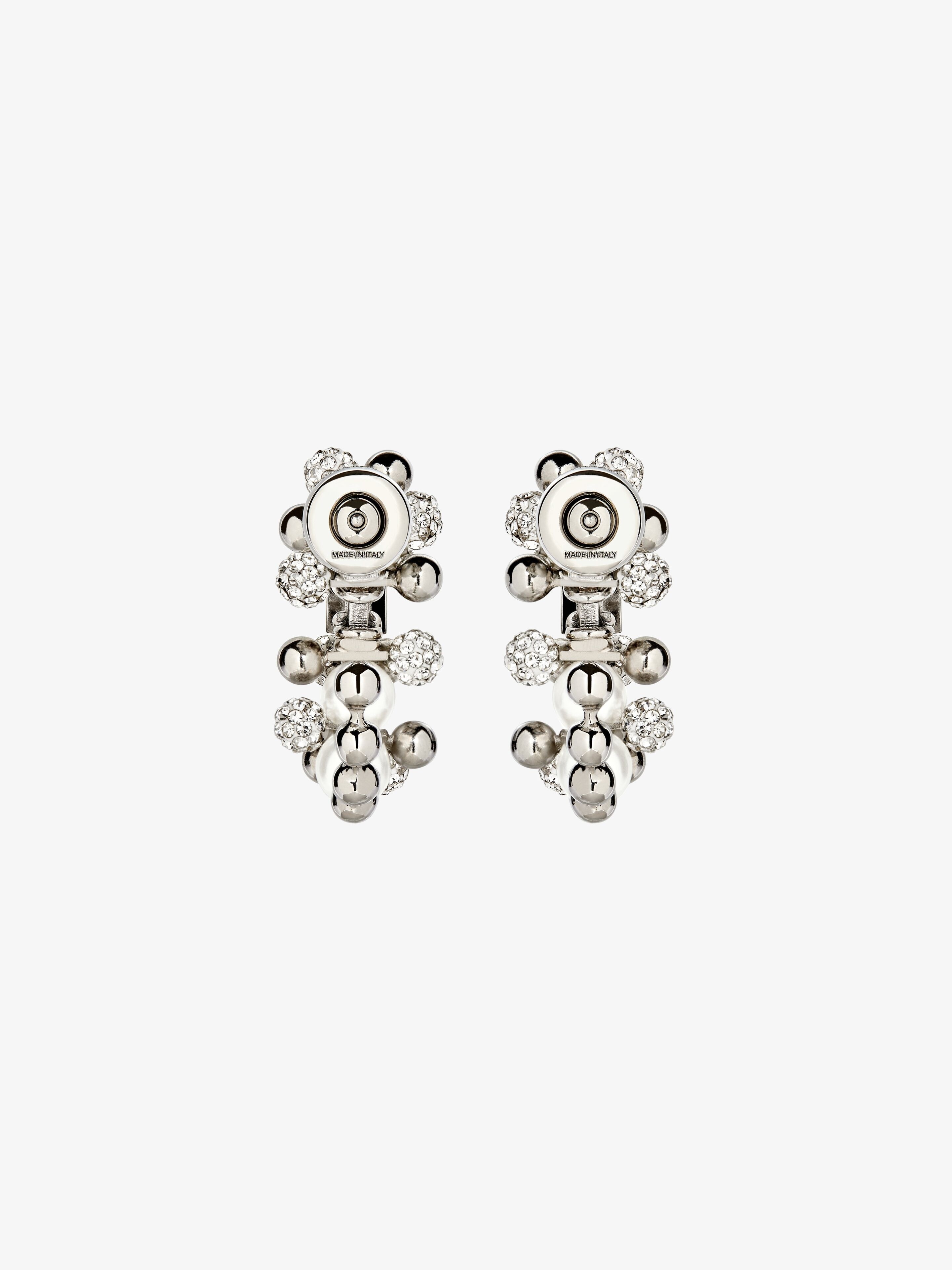4G PEARL EARRINGS WITH CRYSTALS 2
