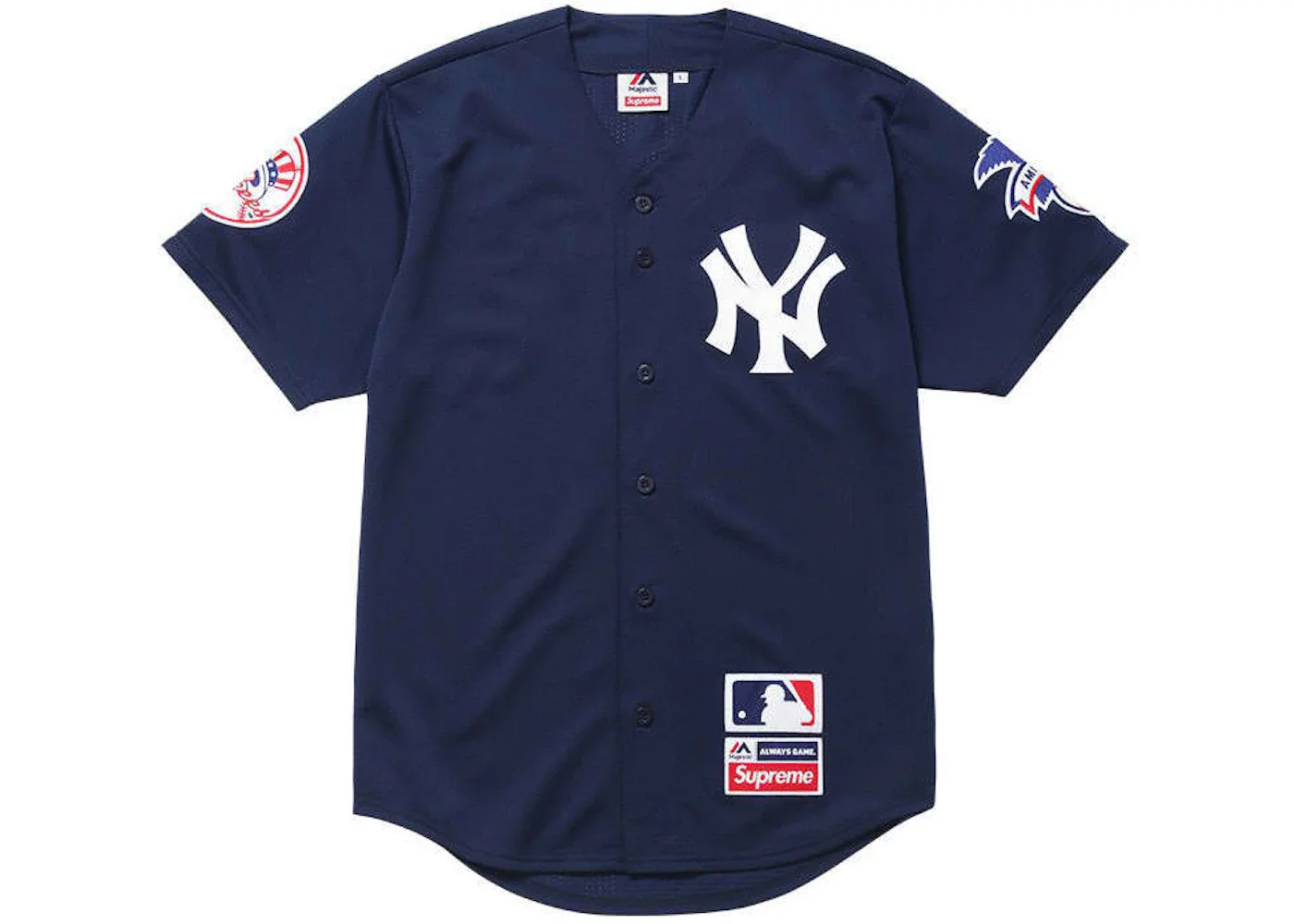 Supreme Yankees Baseball Jersey Navy - 1