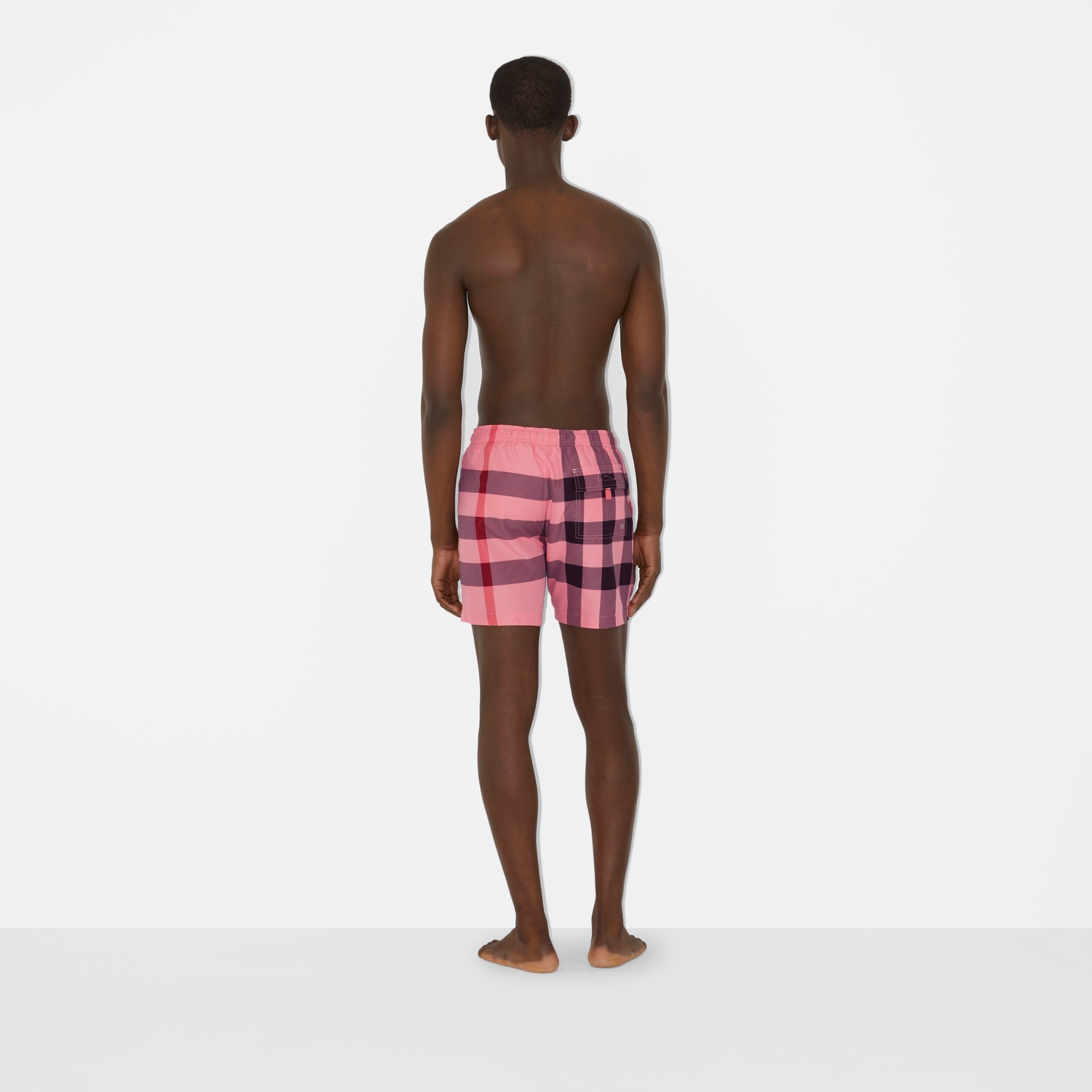 Check Drawcord Swim Shorts - 4