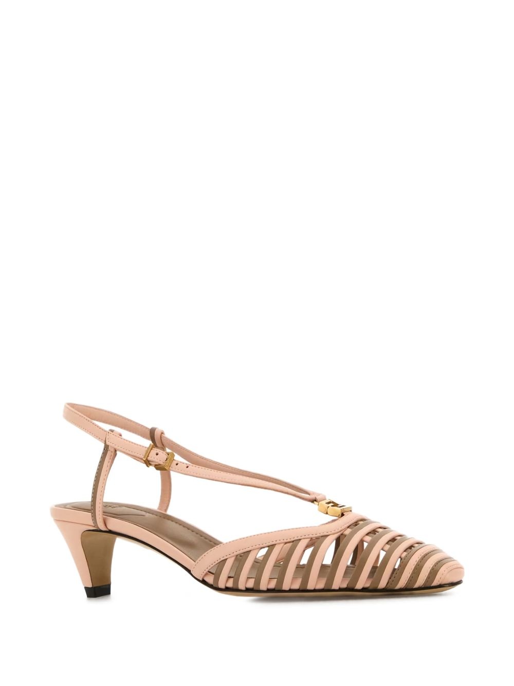 FFold strappy slingback kitten pumps - 2