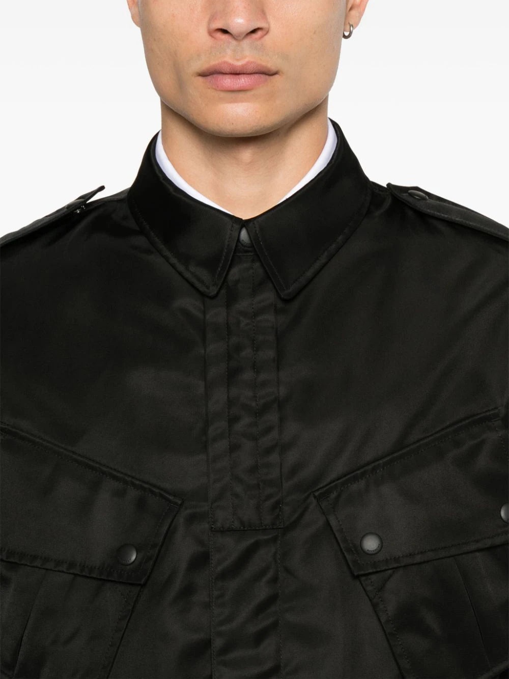 LOGO-APPLIQUÉ SHIRT JACKET - 5