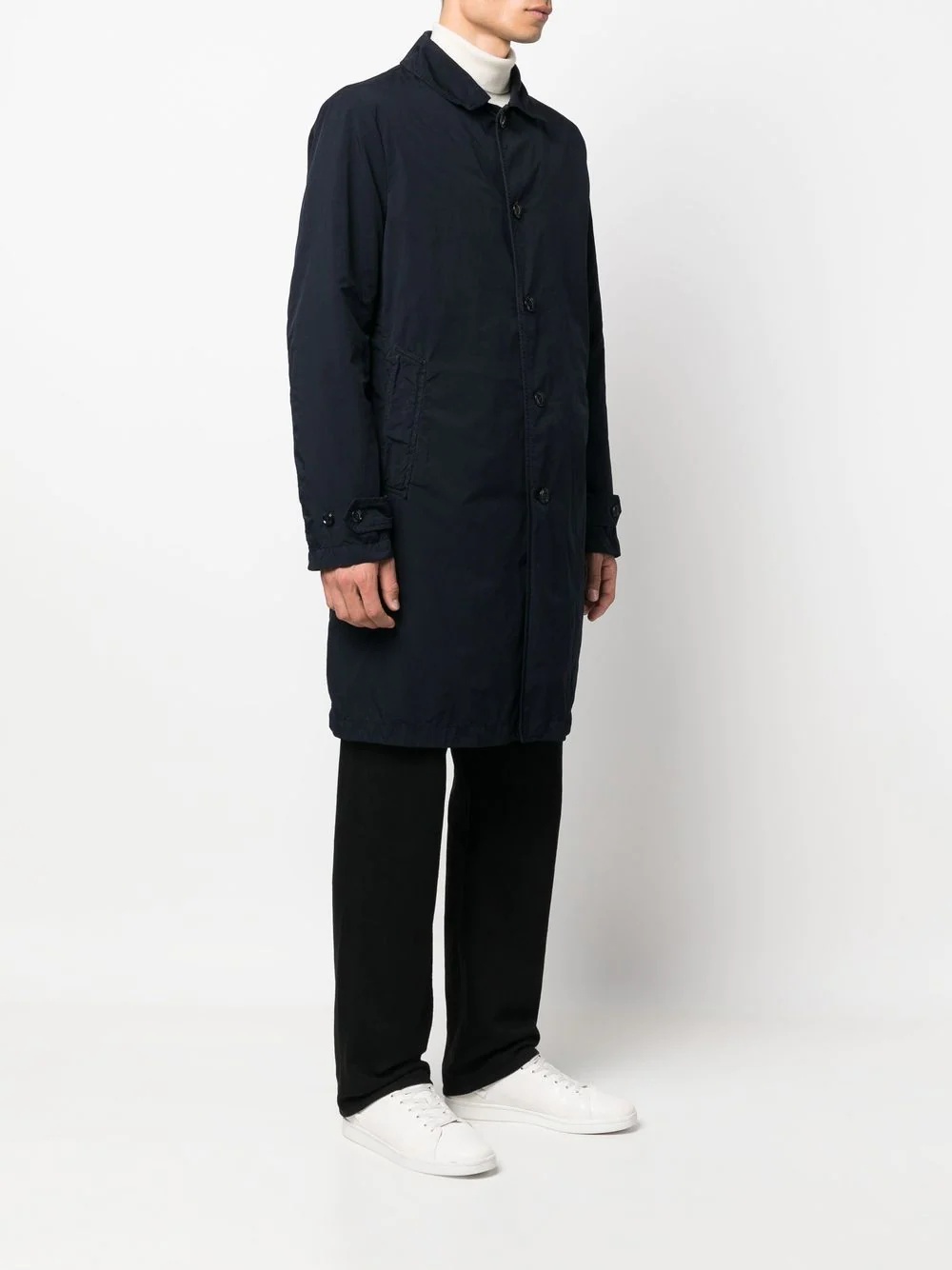 mid-length single-breasted coat - 5