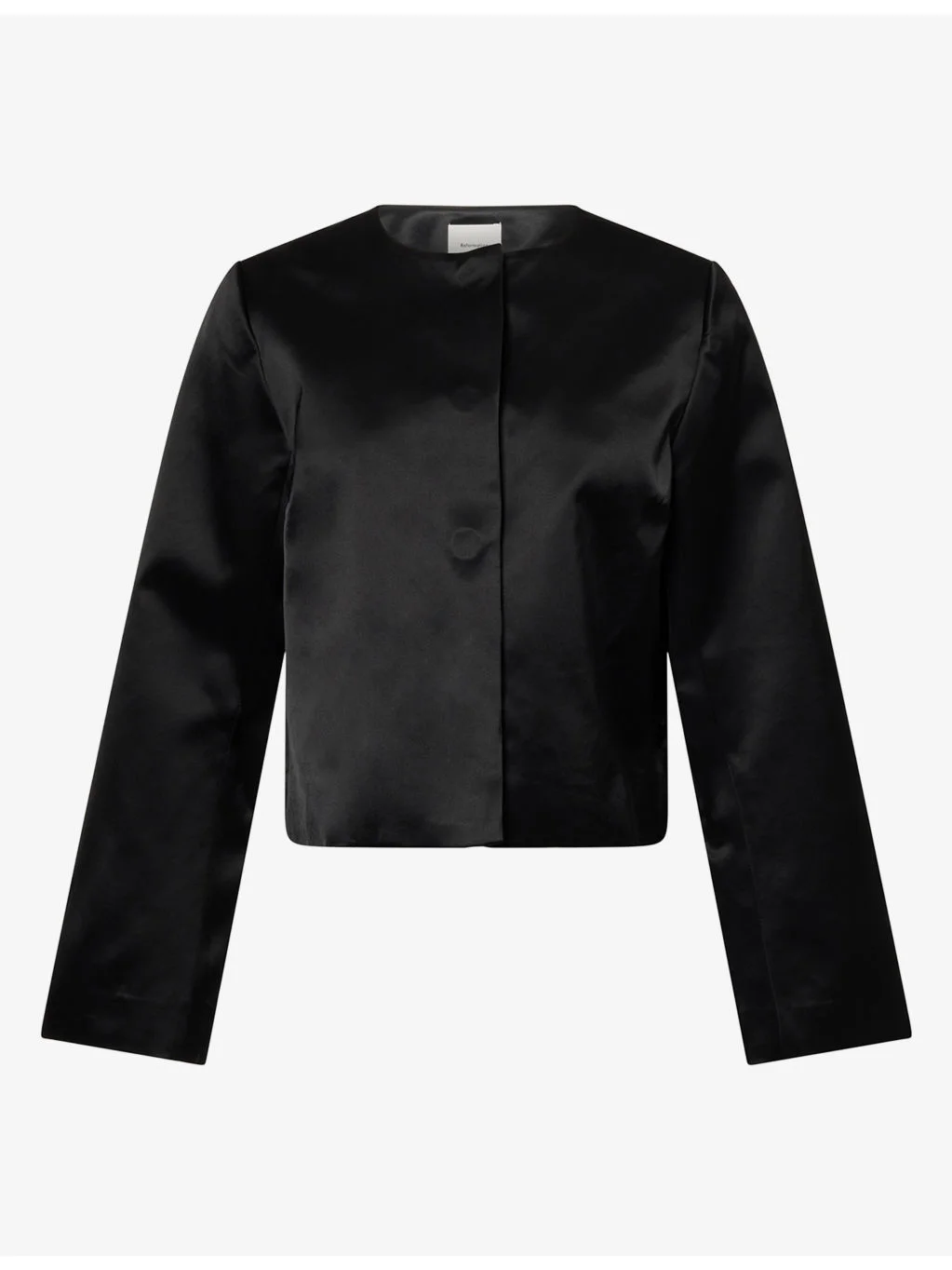 Stella Cropped Satin Jacket - 1