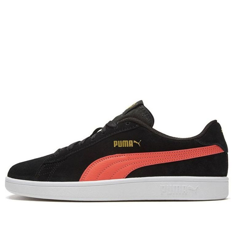 PUMA Smash V2 Retro Casual Skateboarding Shoes Unisex Black coral red 364989-39 - 1