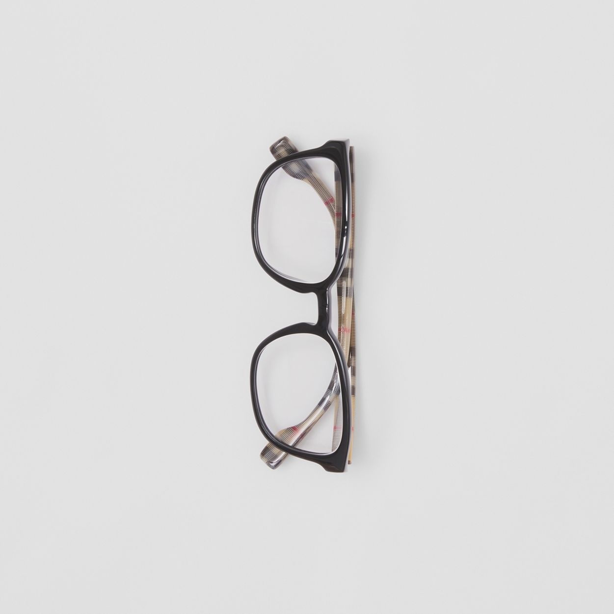 Vintage Check Bio-acetate Square Optical Frames - 4