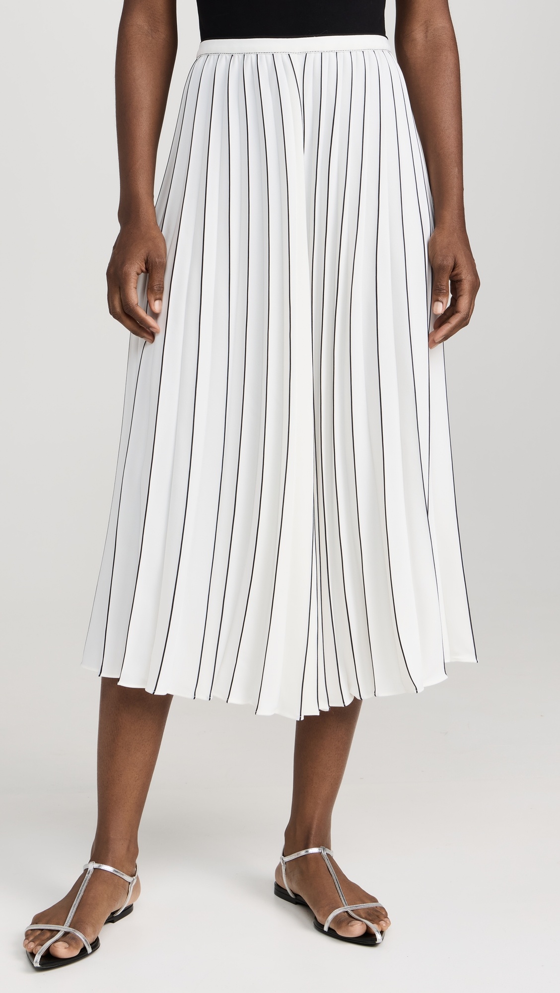 Pleated Miles Skirt in Crepe - 6