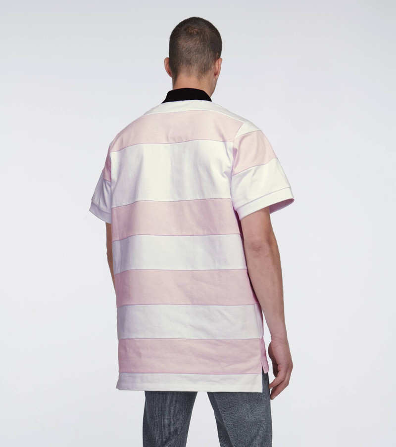 Camera print striped polo shirt 4