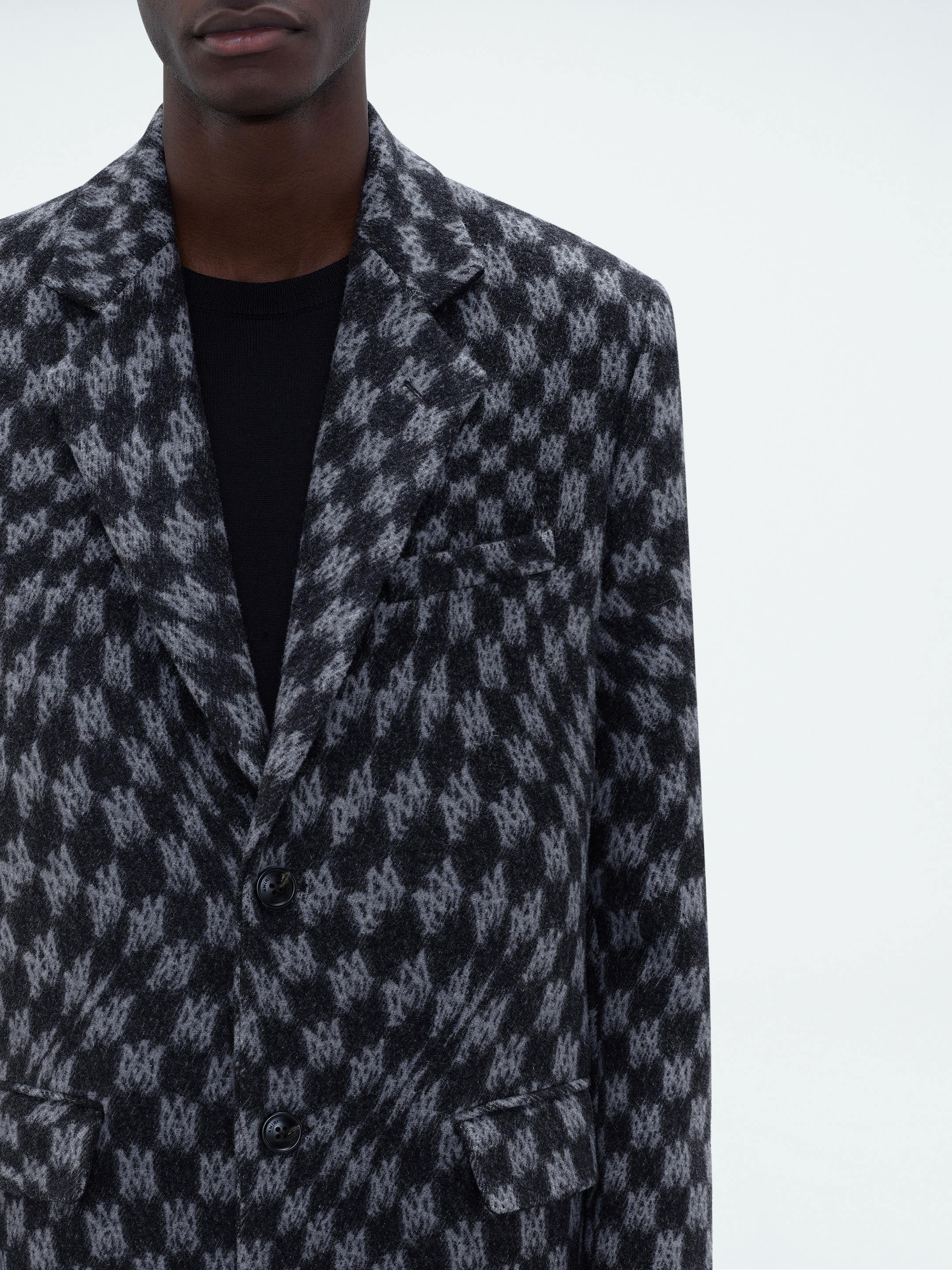 SINGLE BREASTED JACQUARD "WAVY" M.A. OVERCOAT - 5