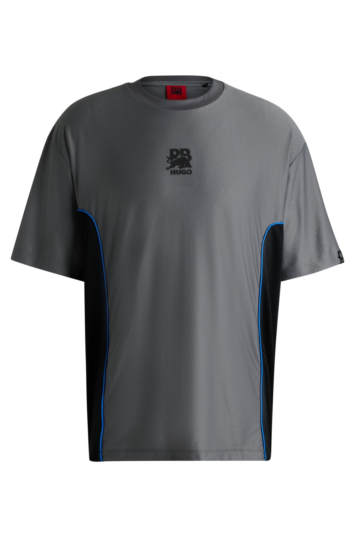 HUGO X RB STRUCTURED-JERSEY T-SHIRT WITH PIPING DETAILS - 1