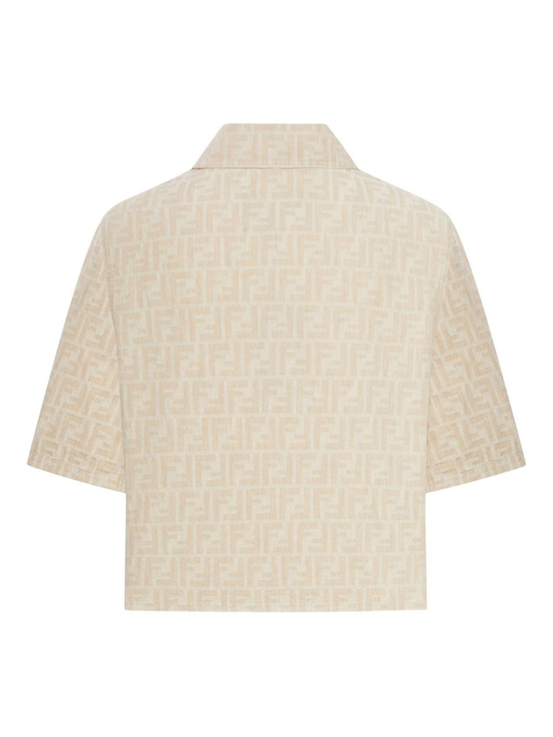 FENDI FF logo chambray jacket outlook