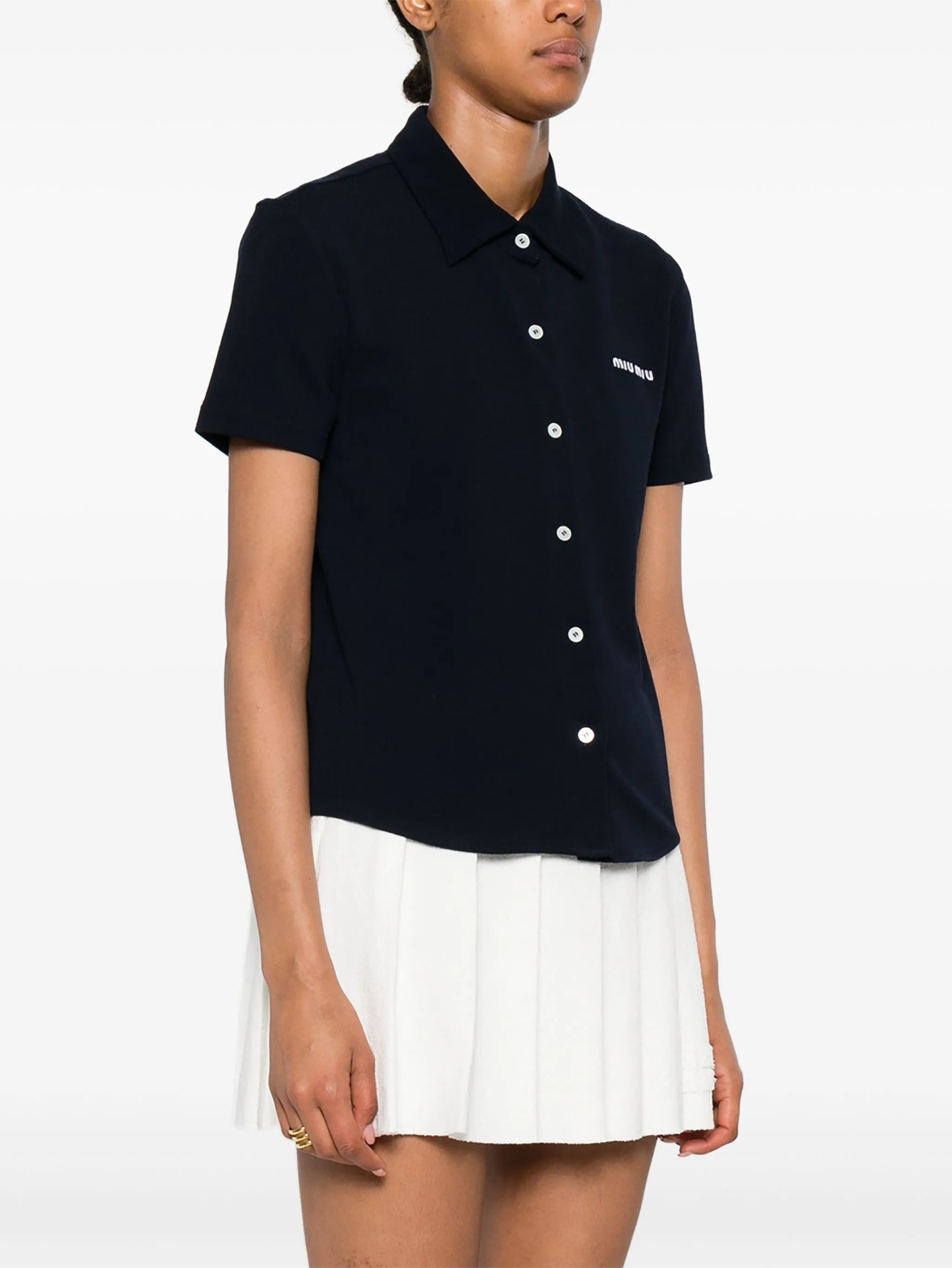 Miu Miu Short-sleeve Logo Top - 5