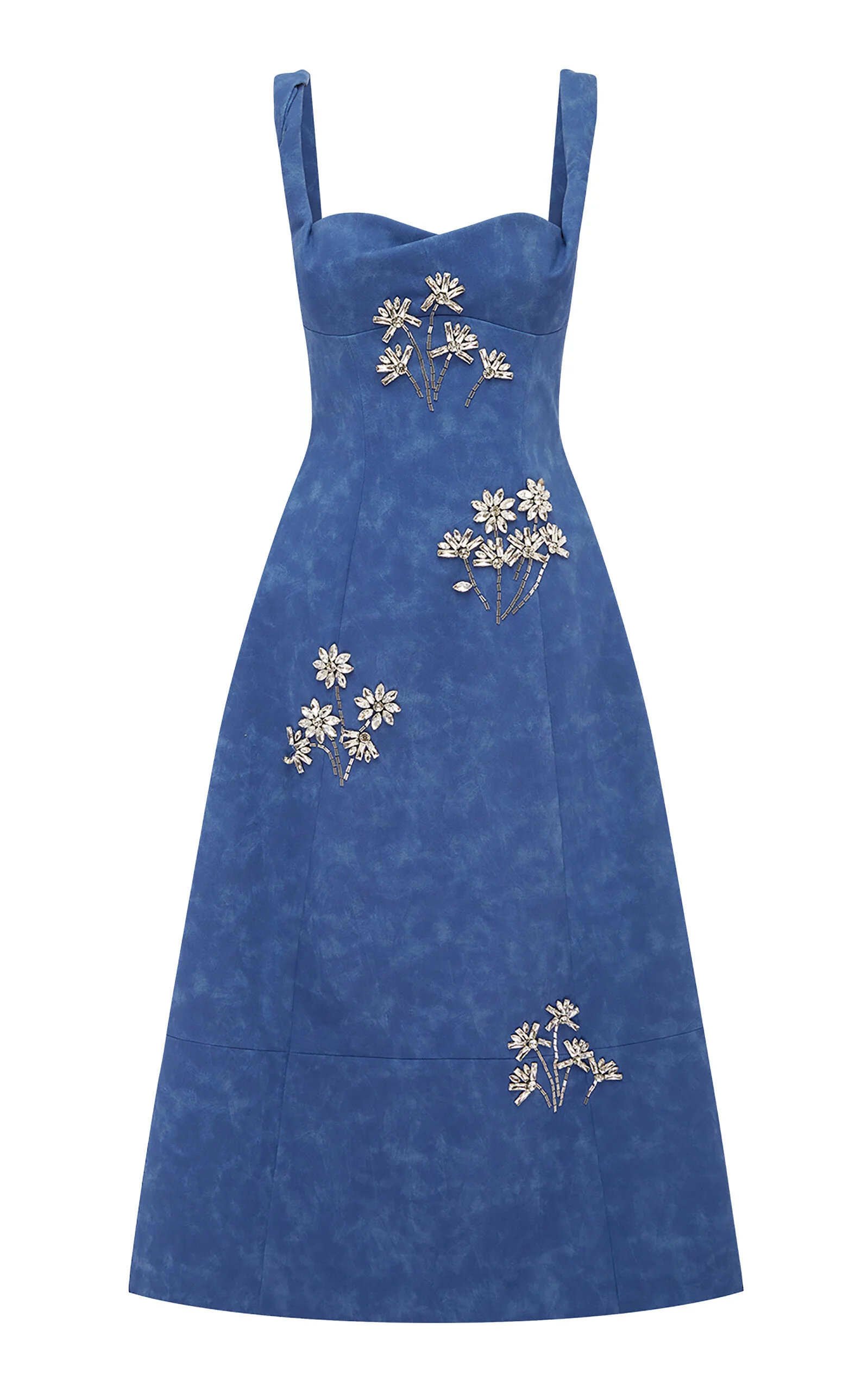 Beatrice Embellished Vegan Suede Midi Dress blue - 1