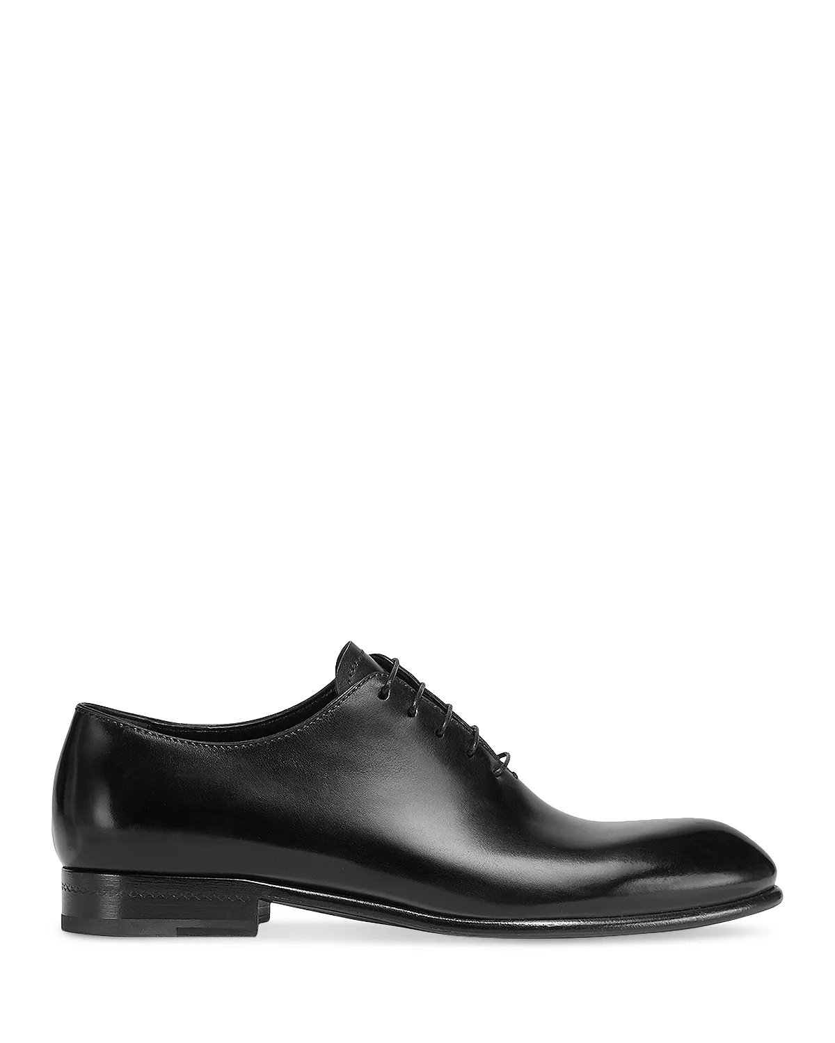 Men's Black Hand-Buffed Leather Vienna Evening Wholecut Oxford Shoes - 3