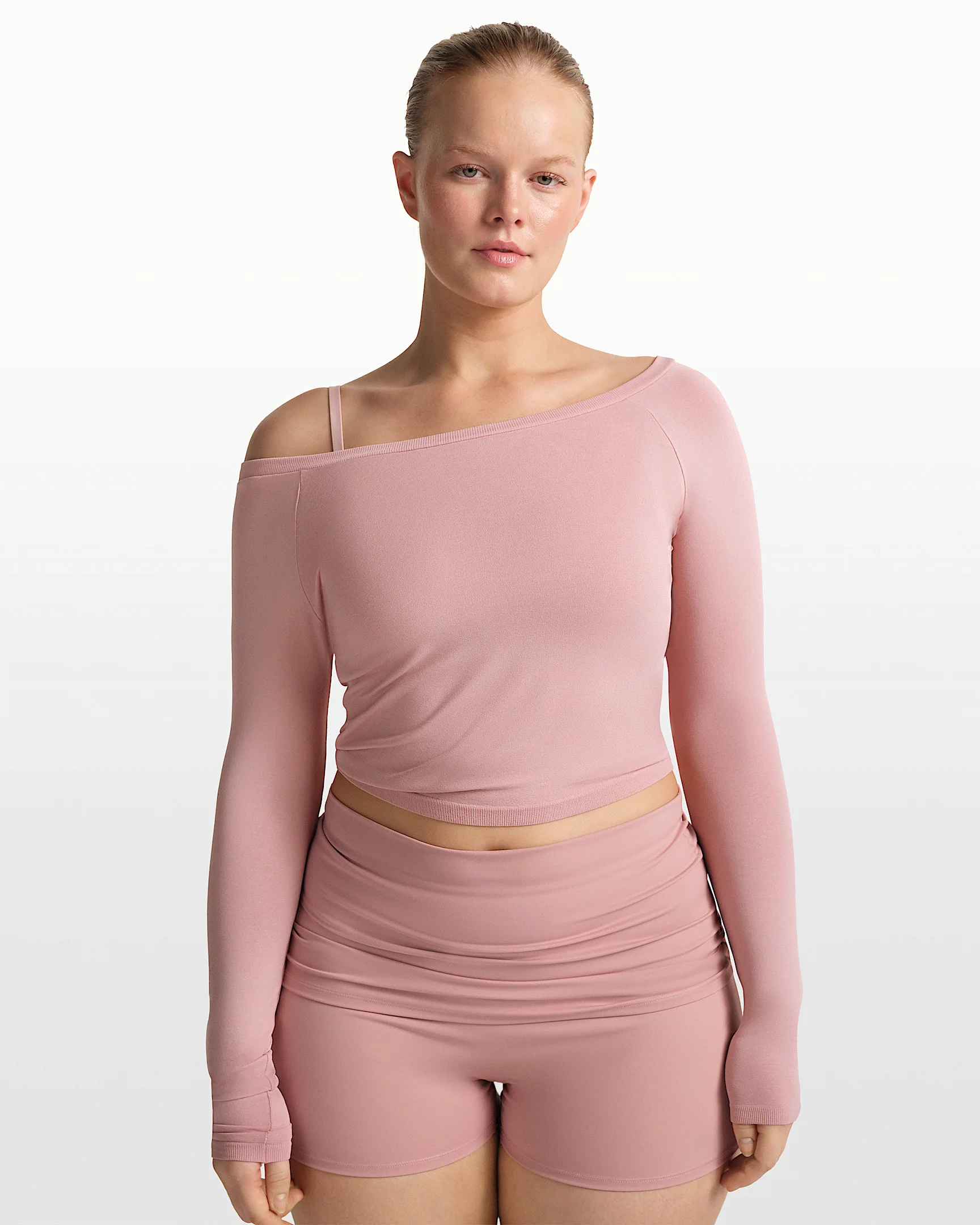 NikeSKIMS Stretch Knit Women's Off-Shoulder Long-Sleeve Top - 1