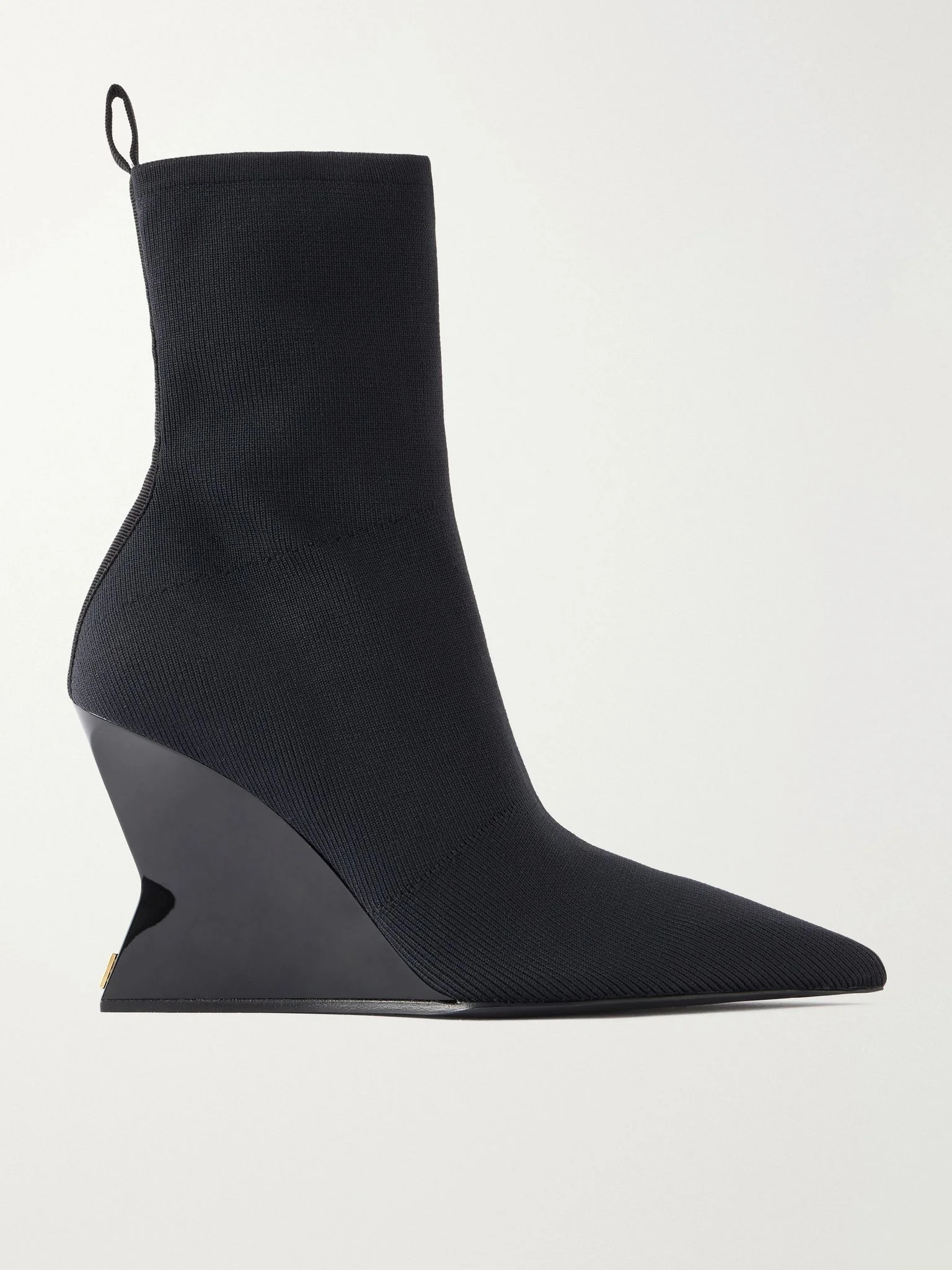 Knitted wedge ankle boots Black - 1