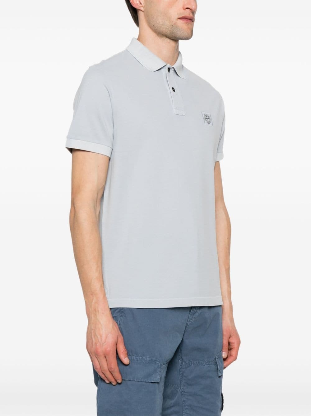 Compass-appliquÃ© cotton polo shirt - 3