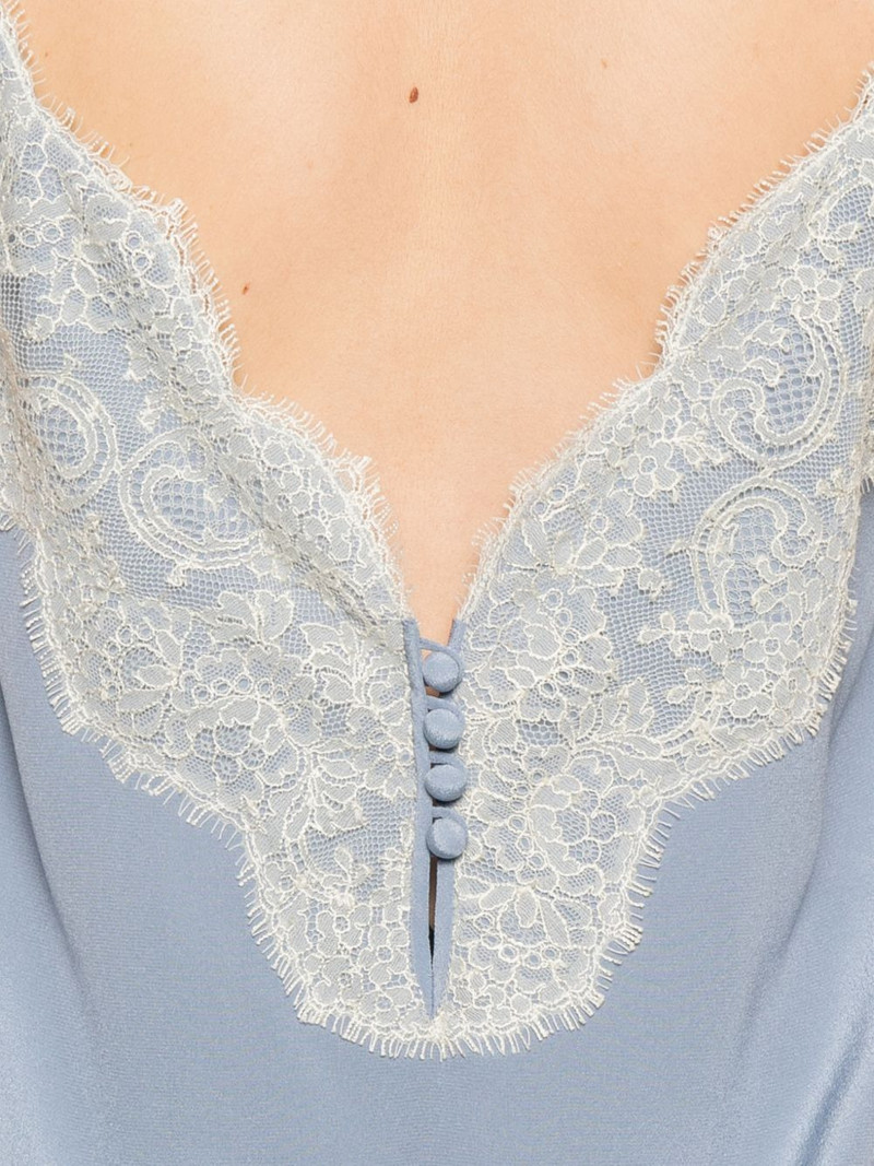 lace-trim V-neck top 5