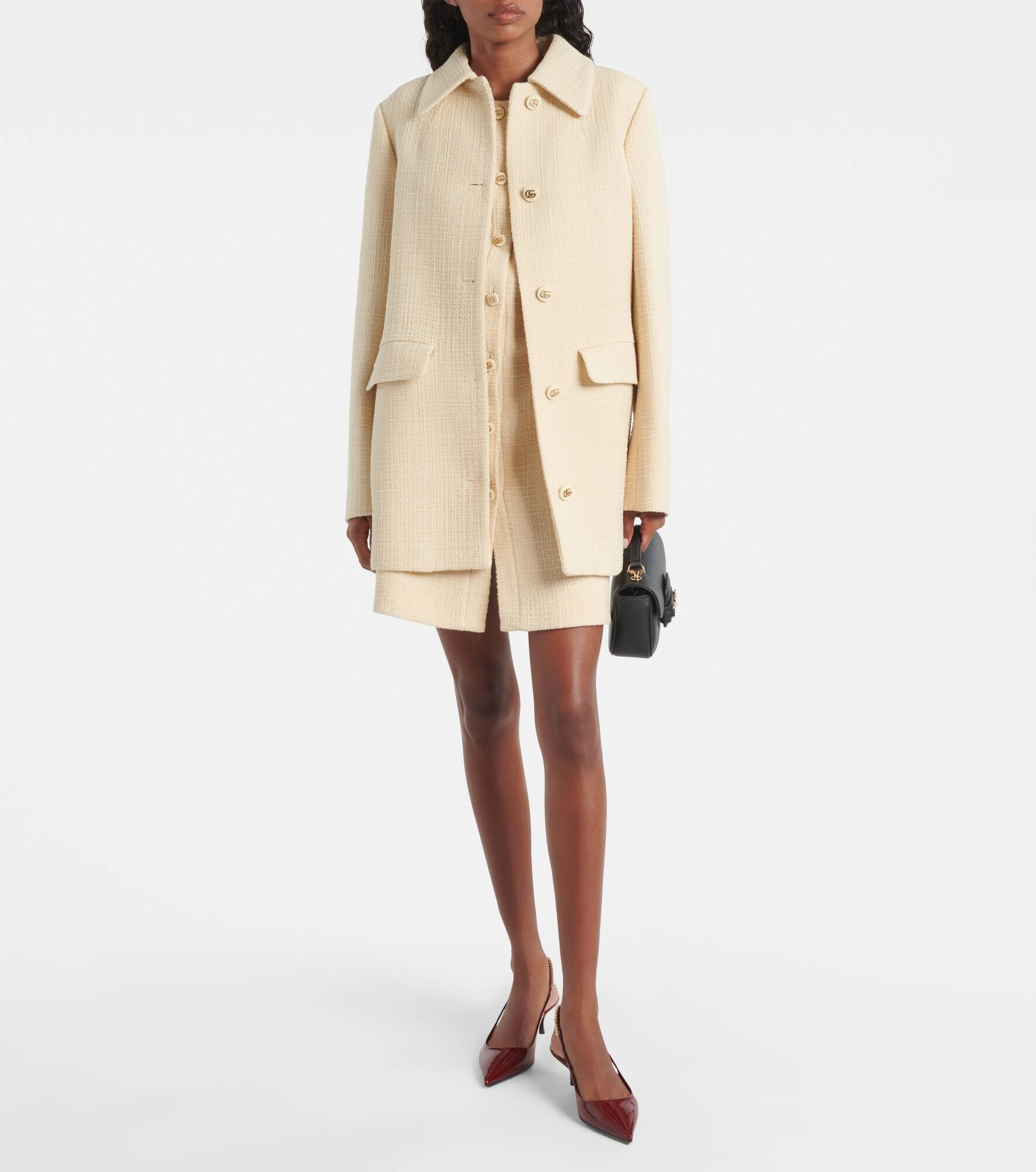 Double G wool-blend tweed minidress - 6