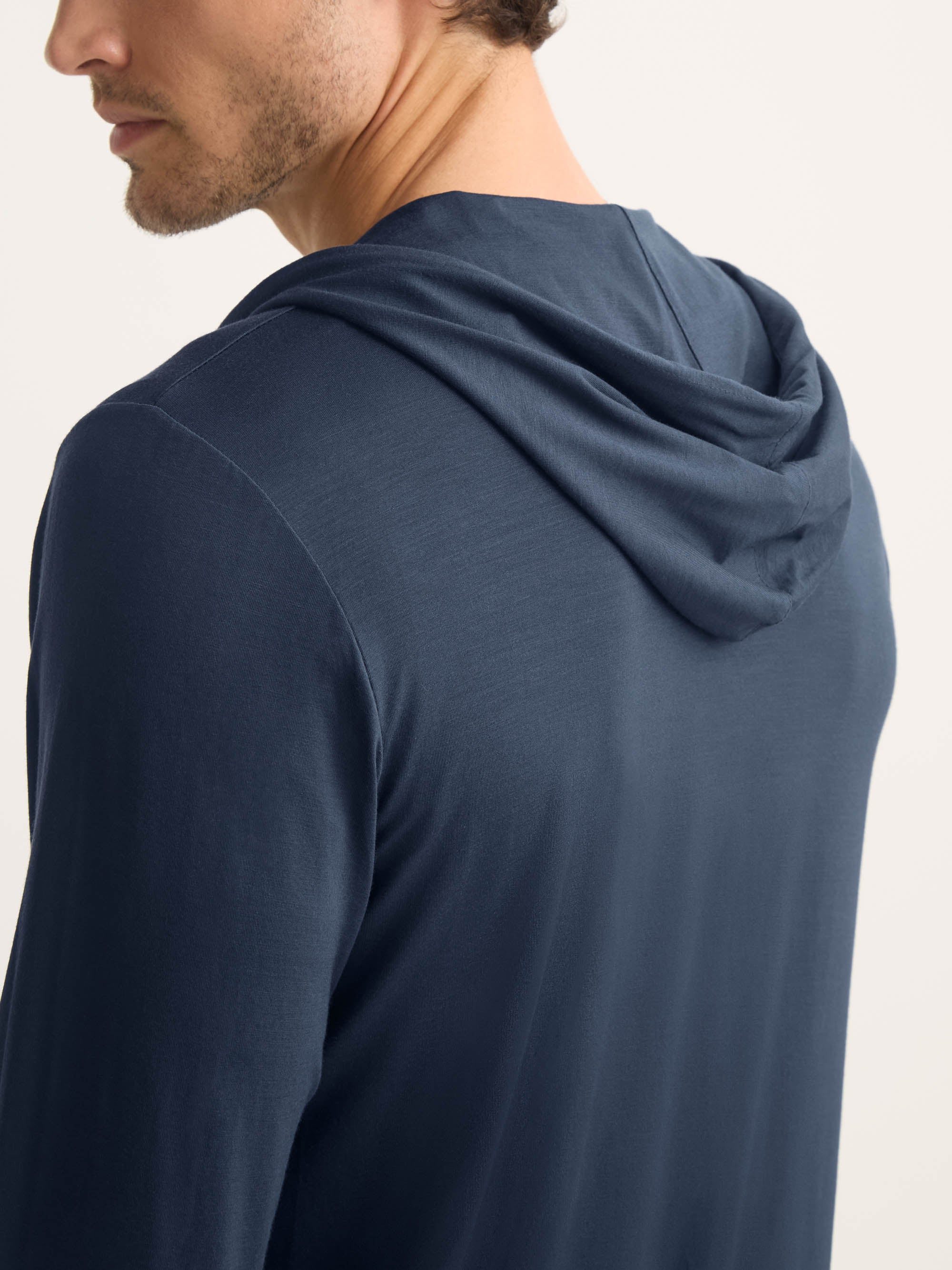 Men's Hoodie Basel Micro Modal Stretch Navy - 7