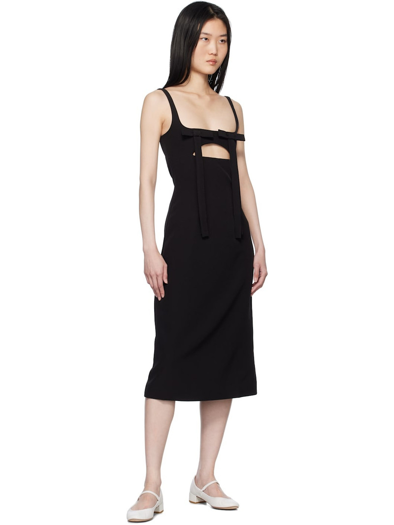 SANDY LIANG Black Machu Midi Dress outlook