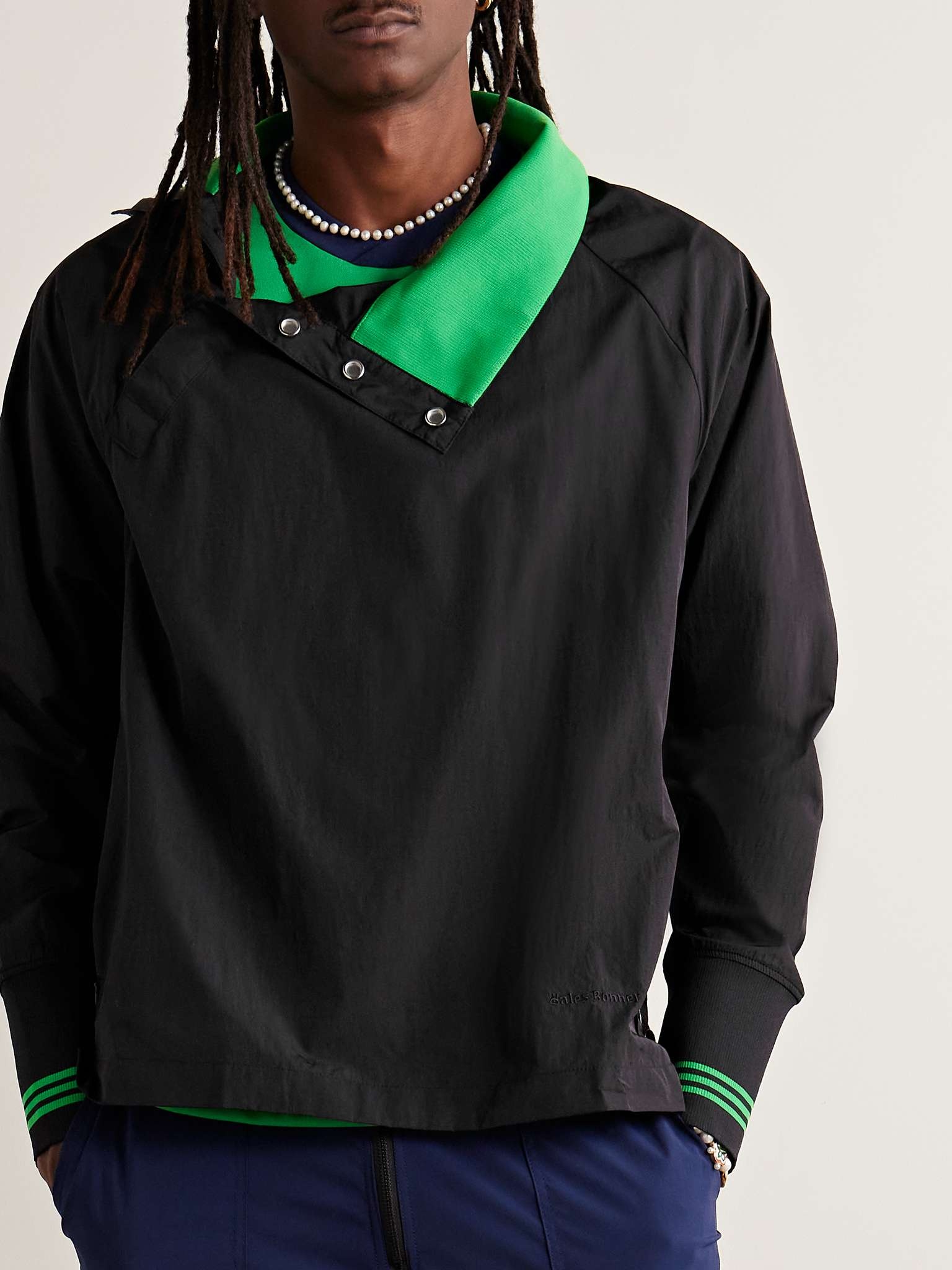 + Wales Bonner Logo-Embroidered Recycled-Shell Top - 4