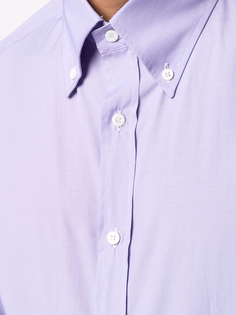 button-down collar cotton shirt - 5