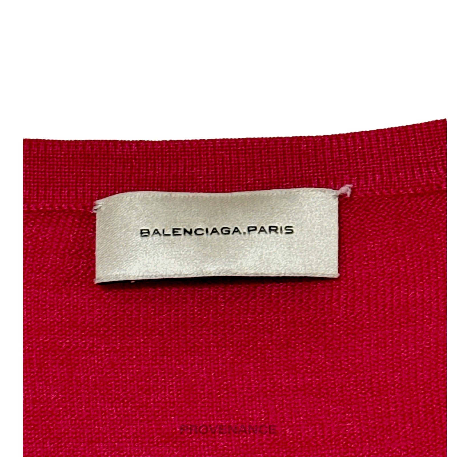 Balenciaga Knit Wool Cardigan - Magenta S - 6
