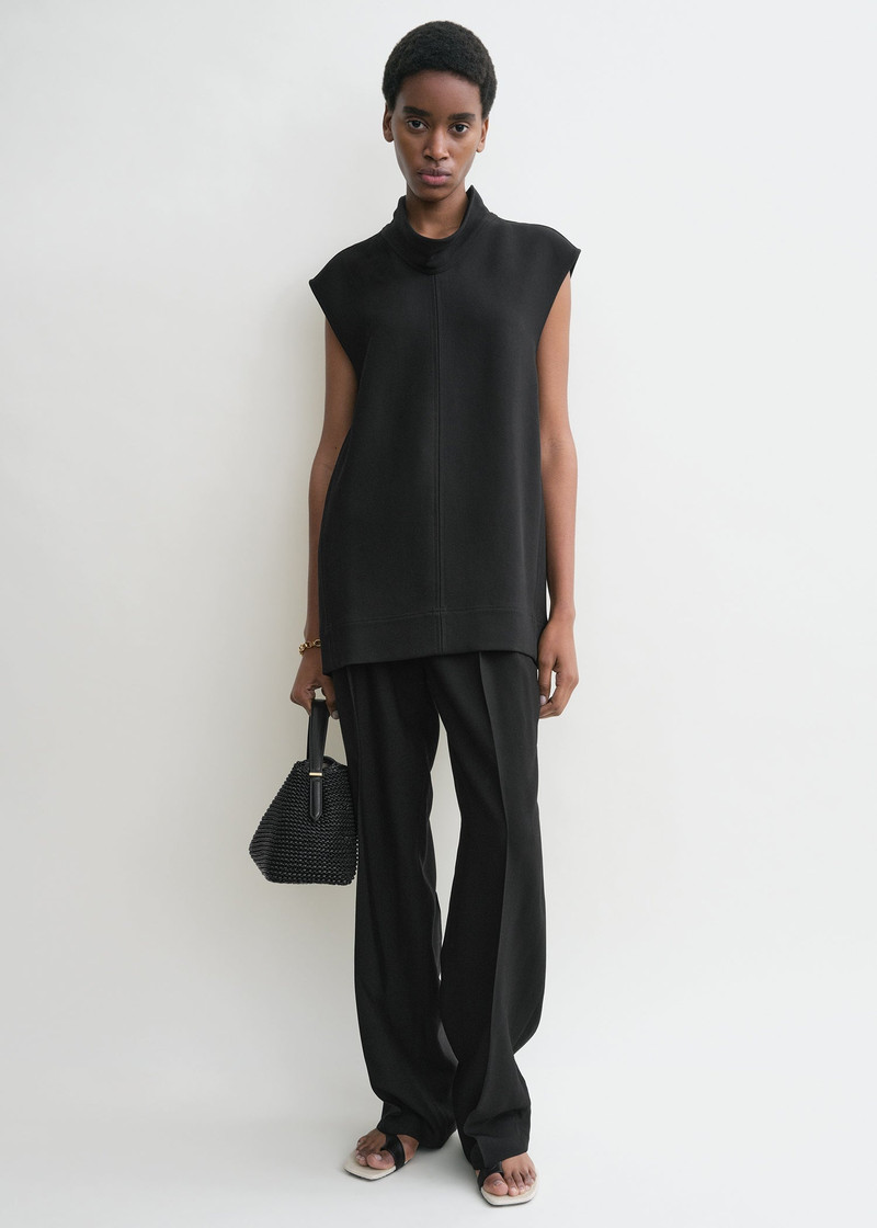 Totême High neck top black outlook